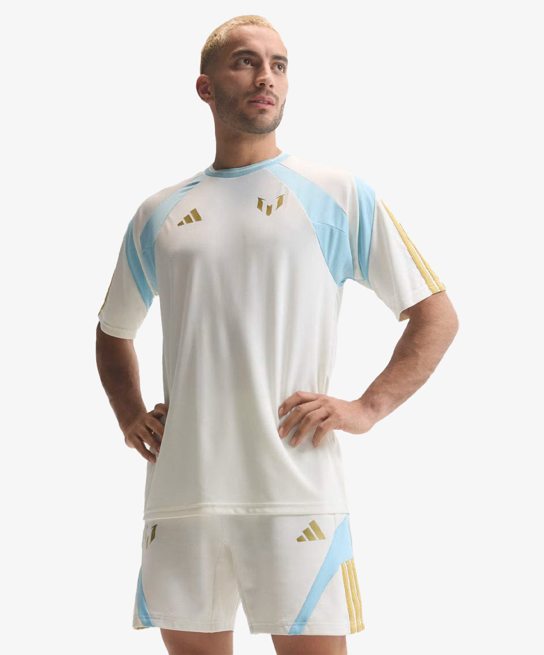 ADIDAS ORIGINALS | MESSI HOUSE OF TIRO T-Shirt { OFF WHITE/ICE BLUE