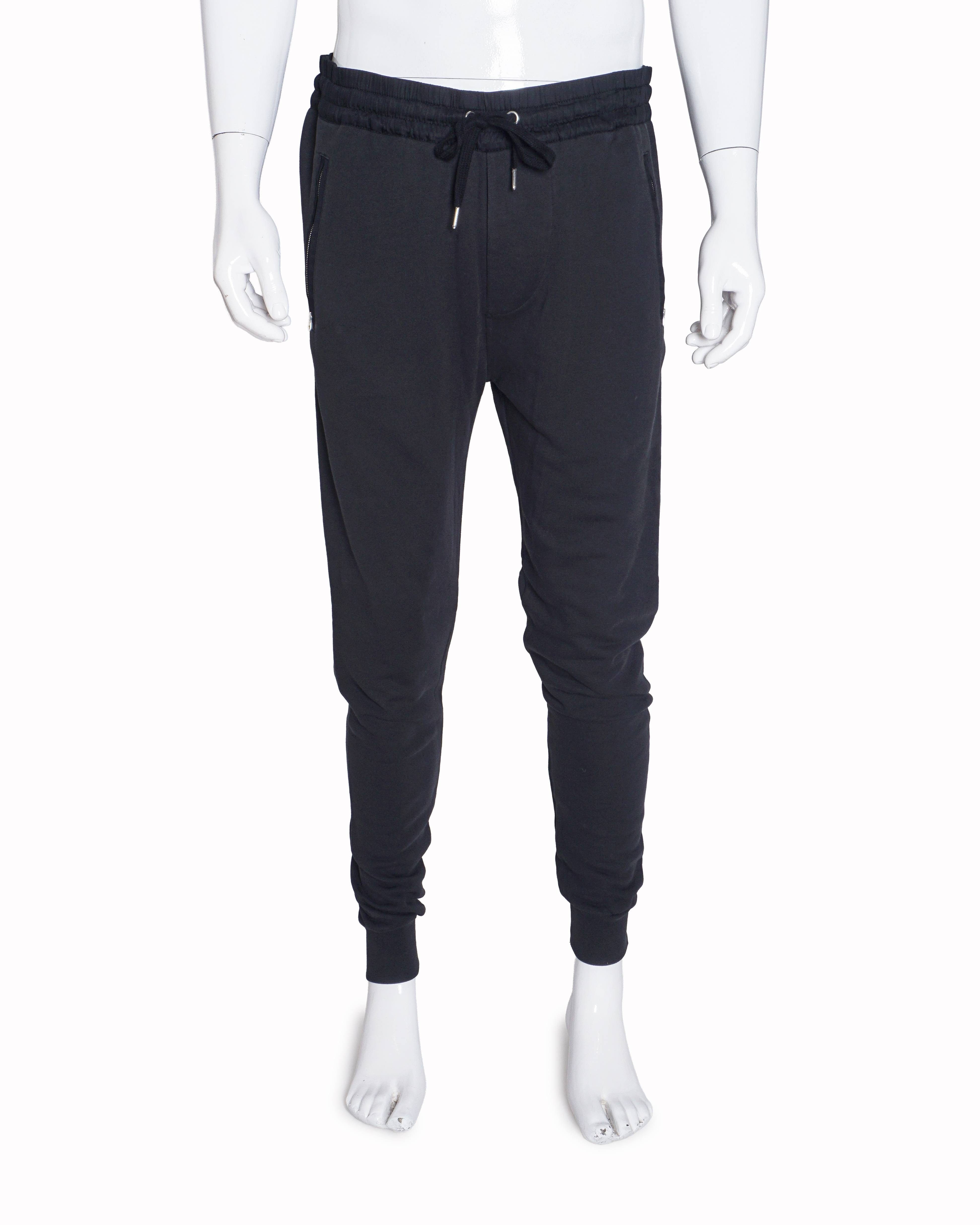 Burberry Men's Black Tech Jersey Zipper Track Pants
