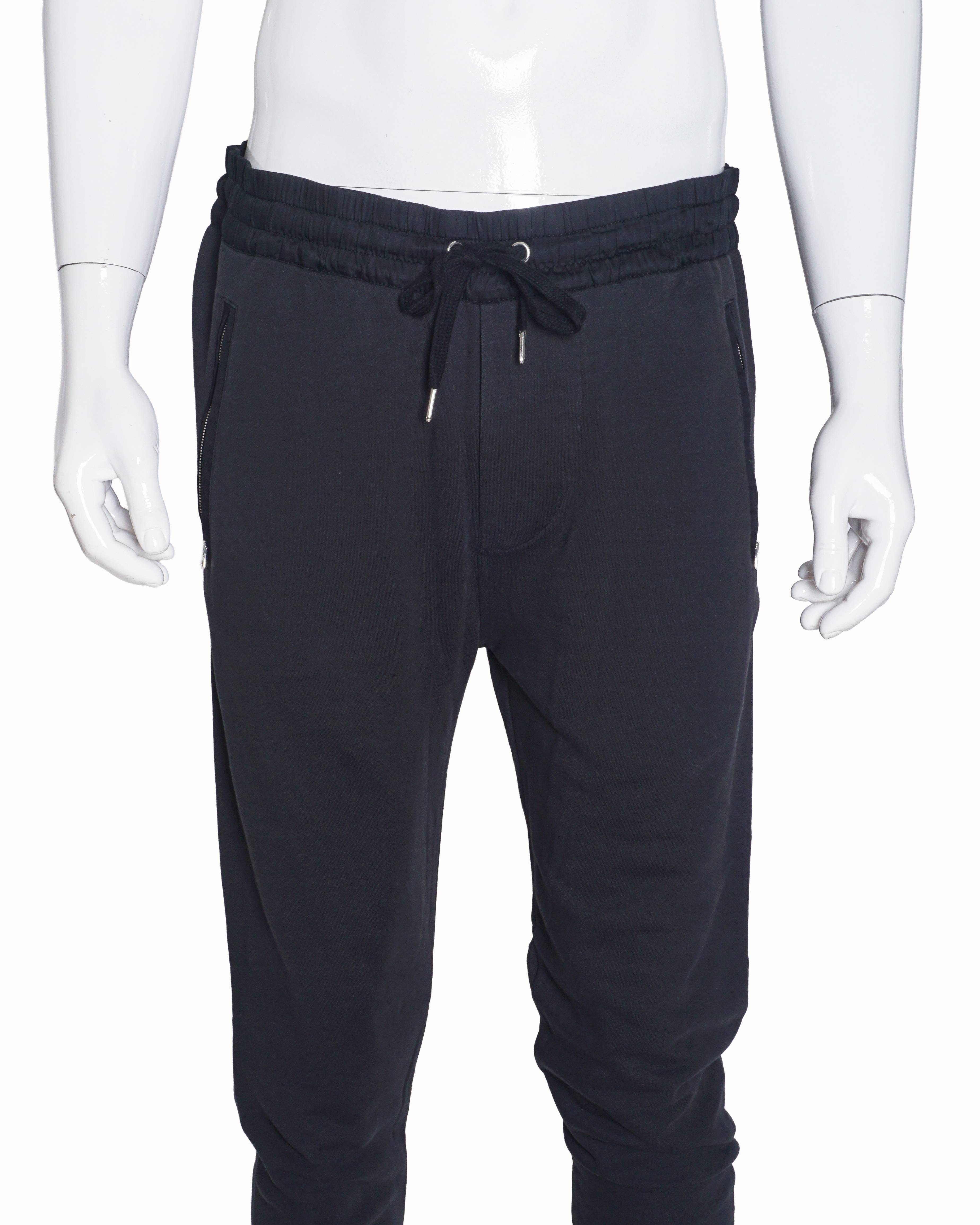 Burberry Men's Black Tech Jersey Zipper Track Pants