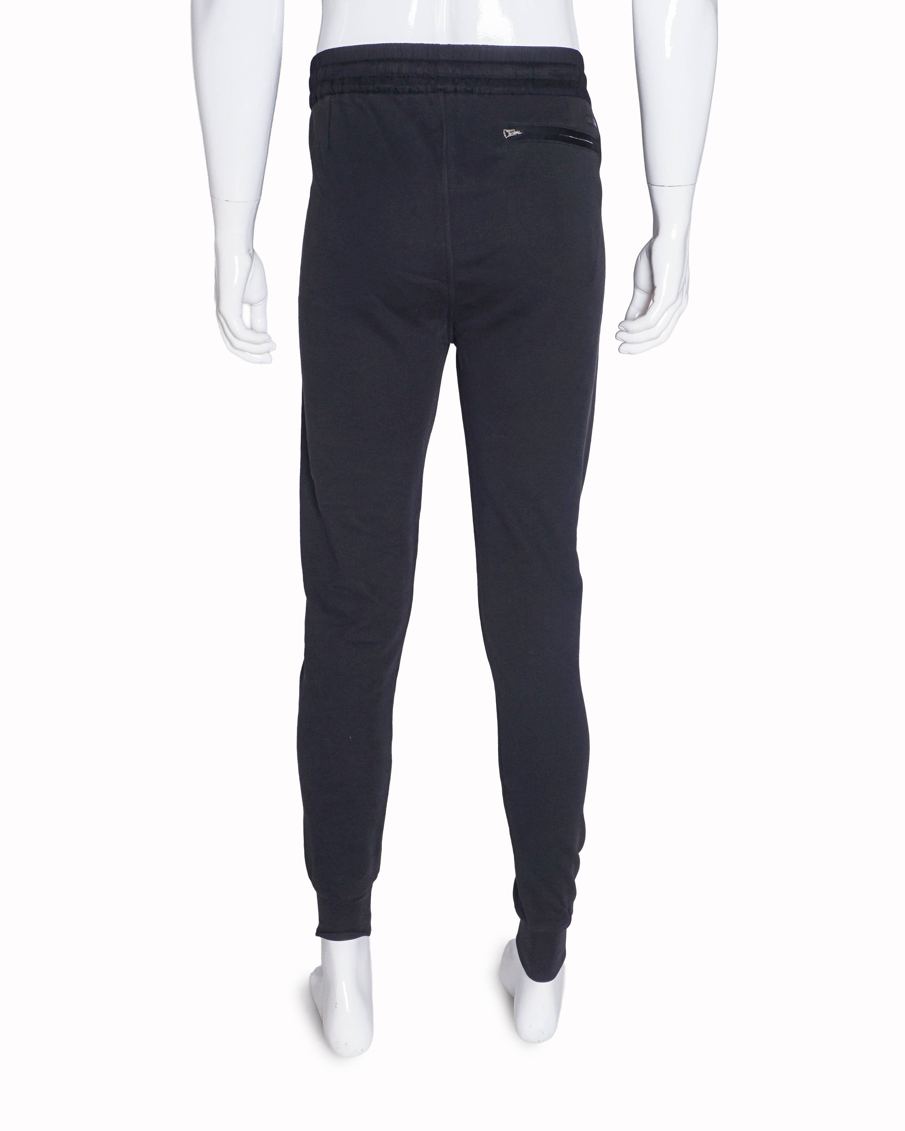 Burberry Men's Black Tech Jersey Zipper Track Pants