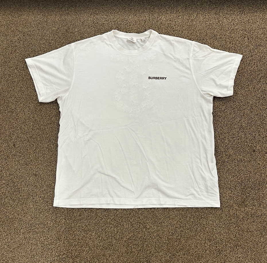 Burberry Monogram Motif Cotton Oversized T - shirt White