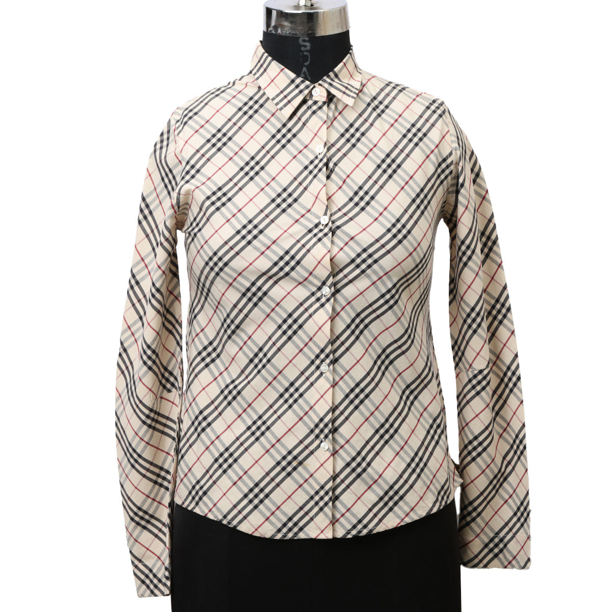 Burberry Check Beige Shirt/Size - 12
