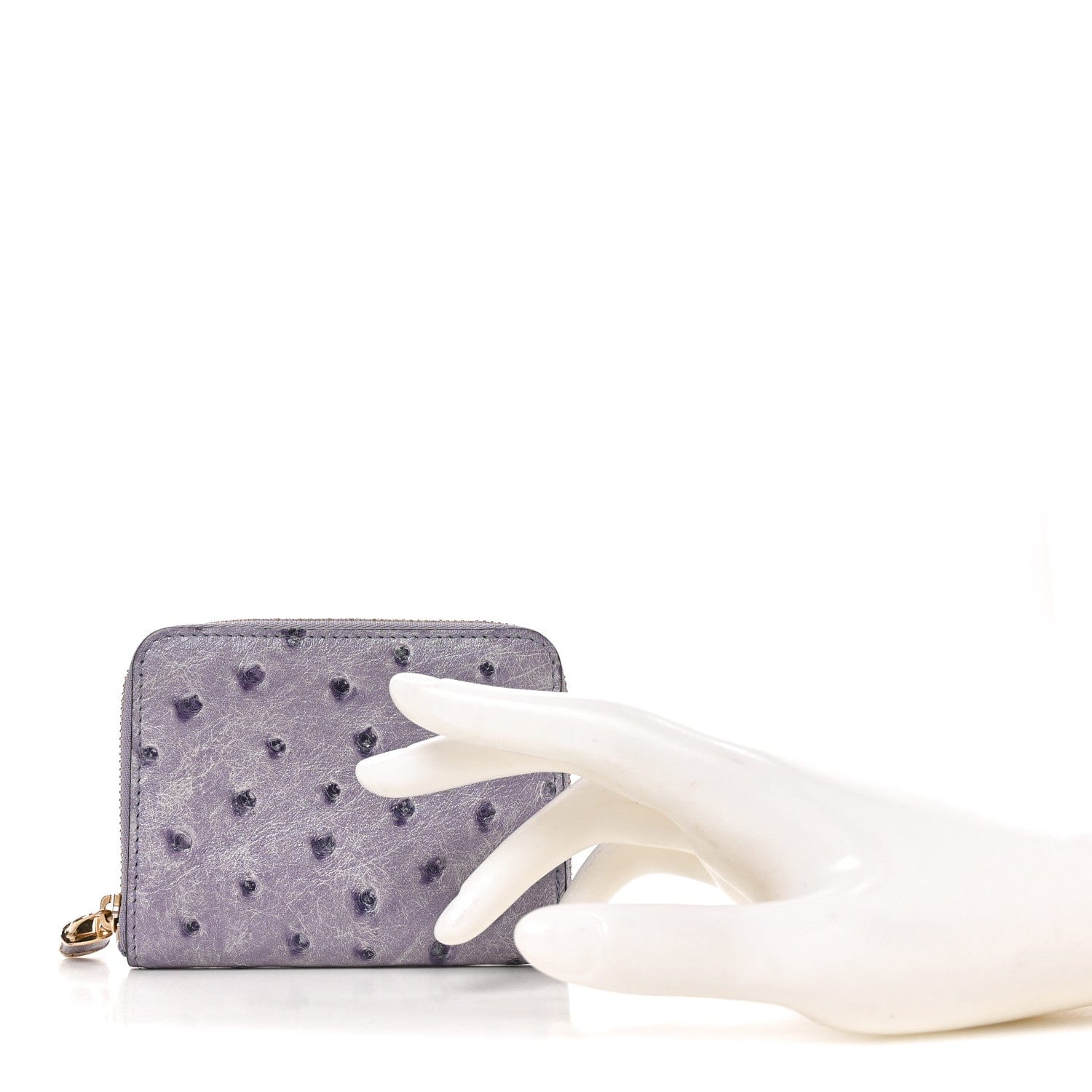 Louis Vuitton Ostrich Zippy Coin Purse Purple