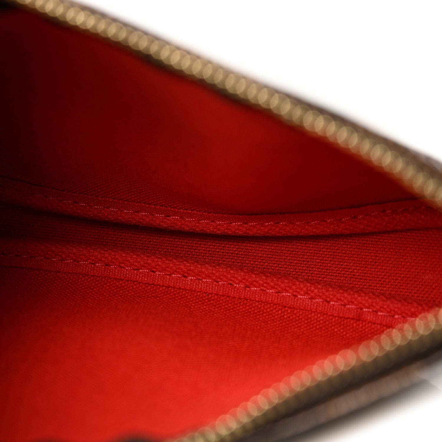Louis Vuitton Damier Ebene 2019 Christmas Animation Mini Pochette Accessories Red