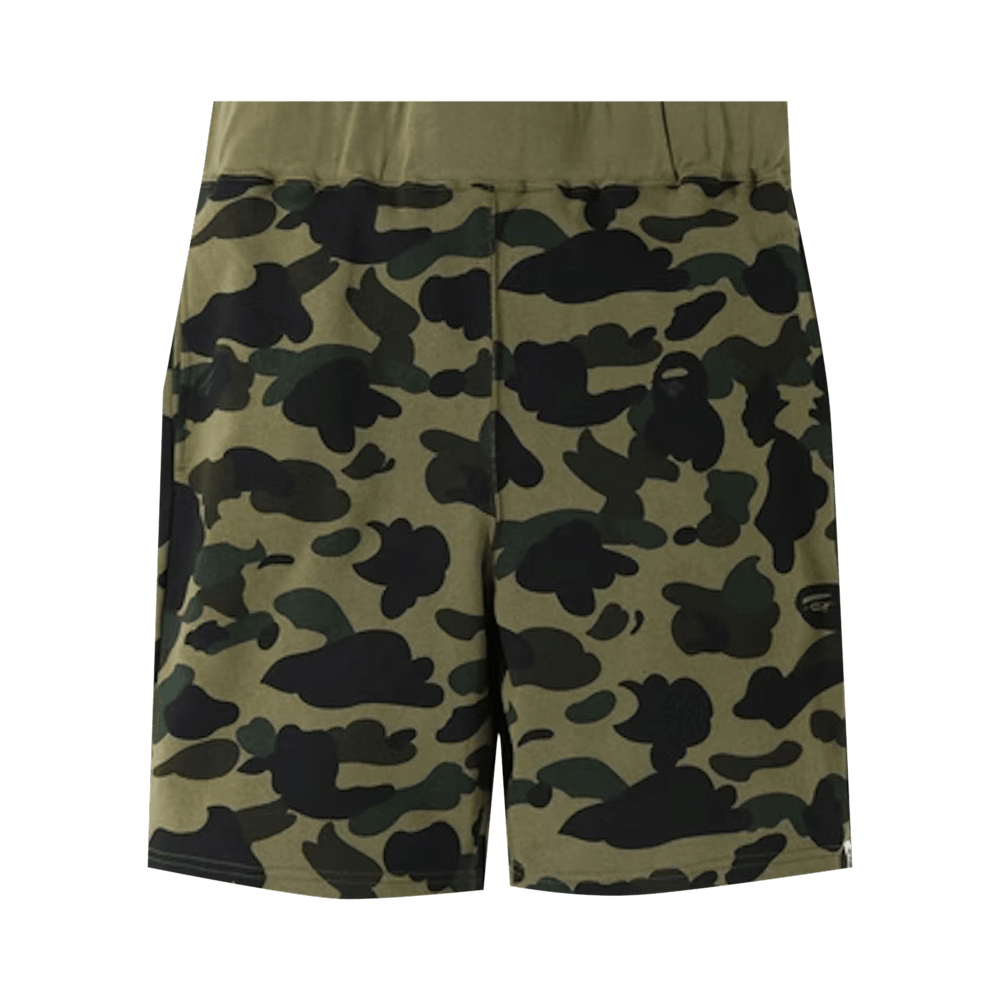 BAPE 1st Camo Sweat Shorts Green