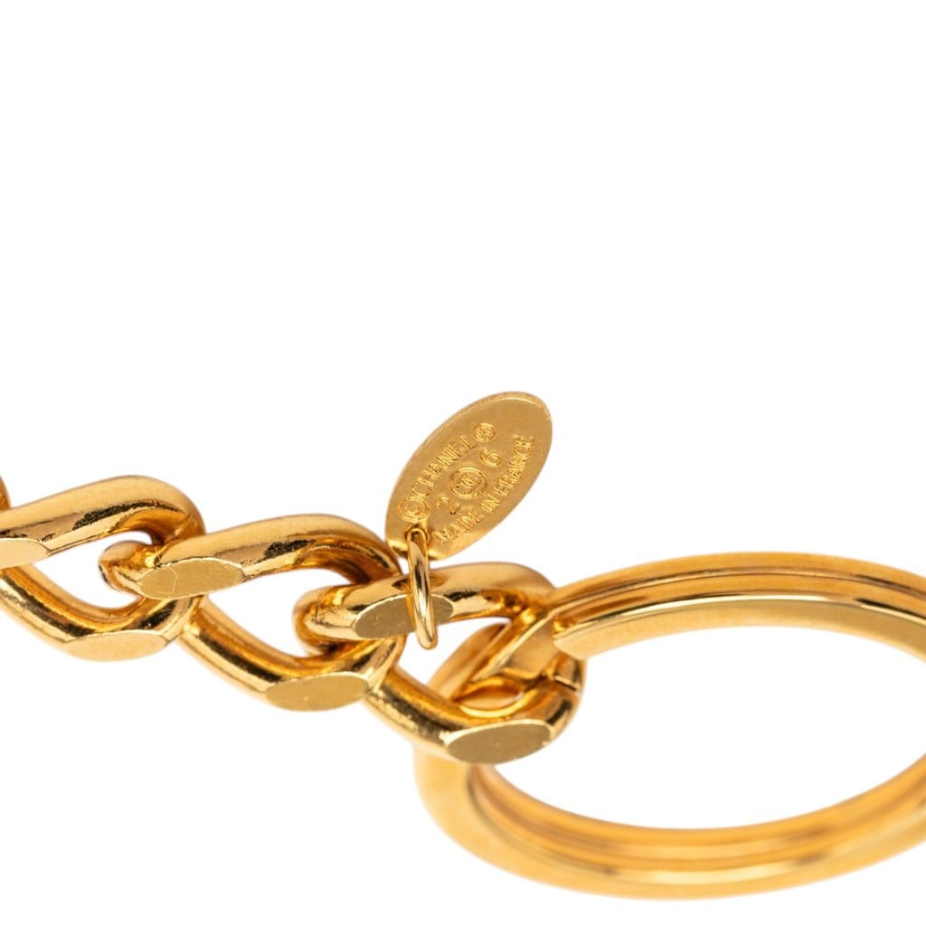 Chanel CC Gold Plated Key Chain