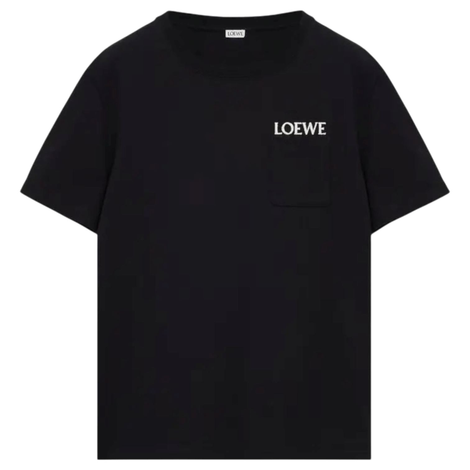 Loewe Embroidered Chest Logo Pocket T-Shirt Relaxed Fit Black