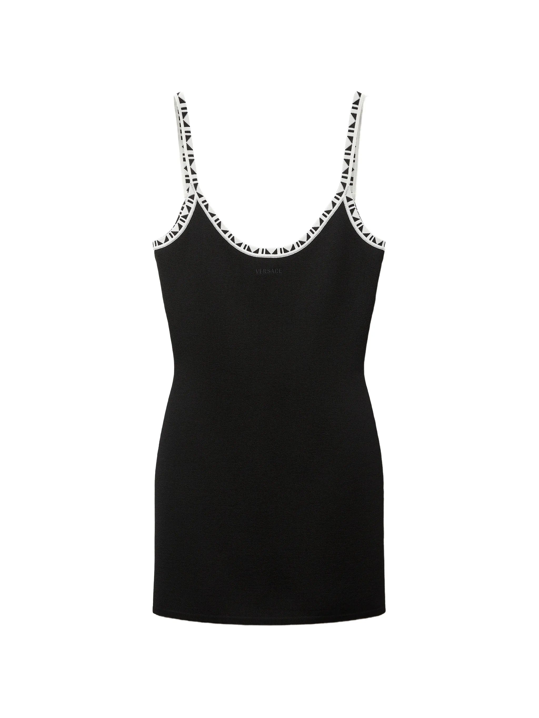 Versace stretch viscose jacquard mini dress