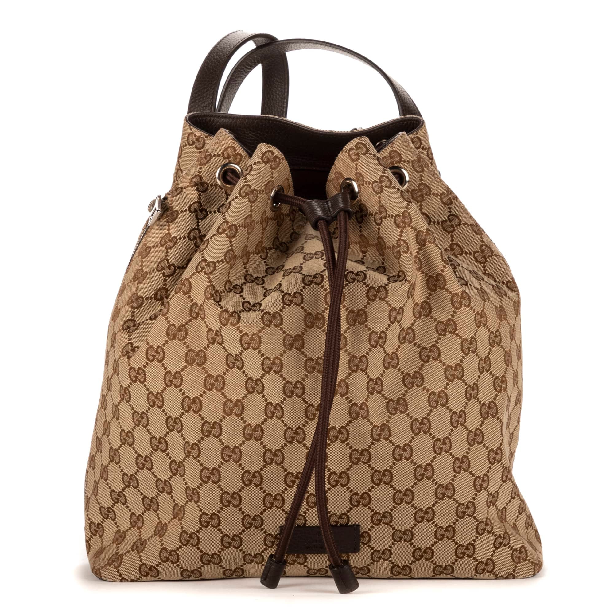 Gucci Beige Canvas Bucket back OAG5713