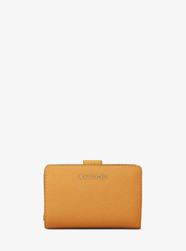 Michael Kors Medium Crossgrain Leather Wallet Radiant Orange