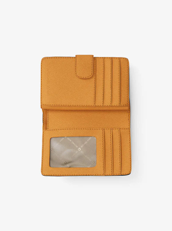 Michael Kors Medium Crossgrain Leather Wallet Radiant Orange