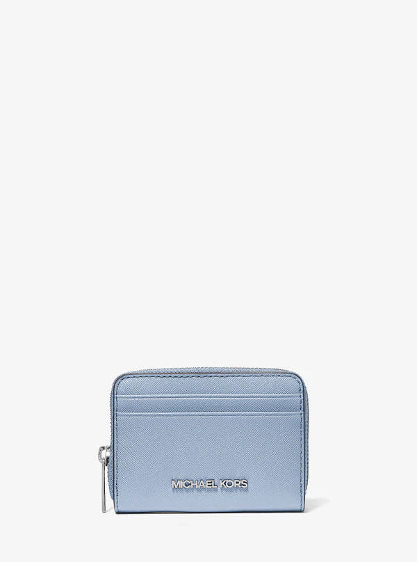 Michael Kors Jet Set Travel Medium Saffiano Leather Wallet Pale Ocean
