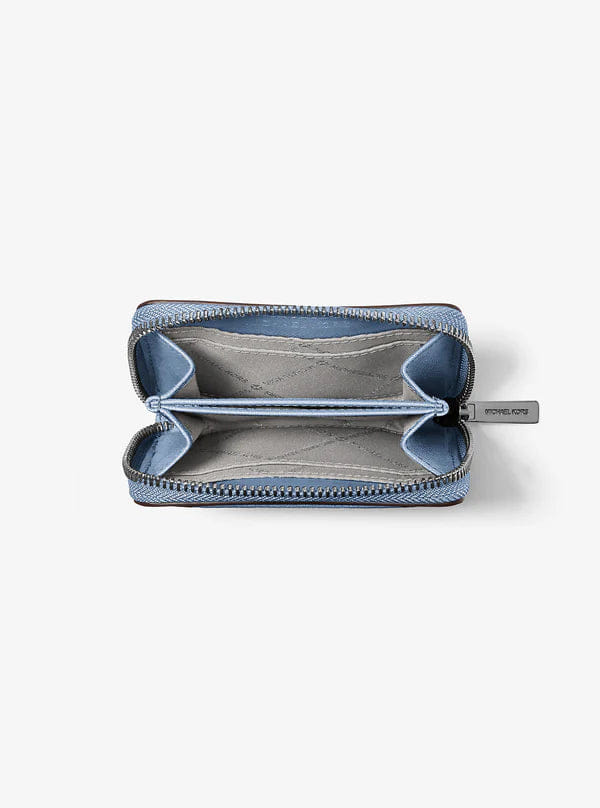 Michael Kors Jet Set Travel Medium Saffiano Leather Wallet Pale Ocean