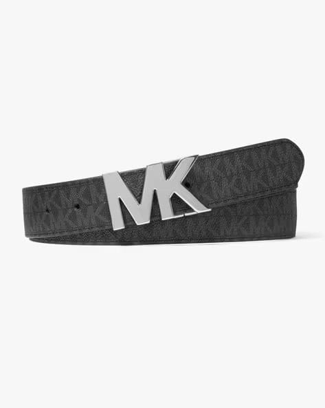 Michael Kors Logo Buckle Textured Belt