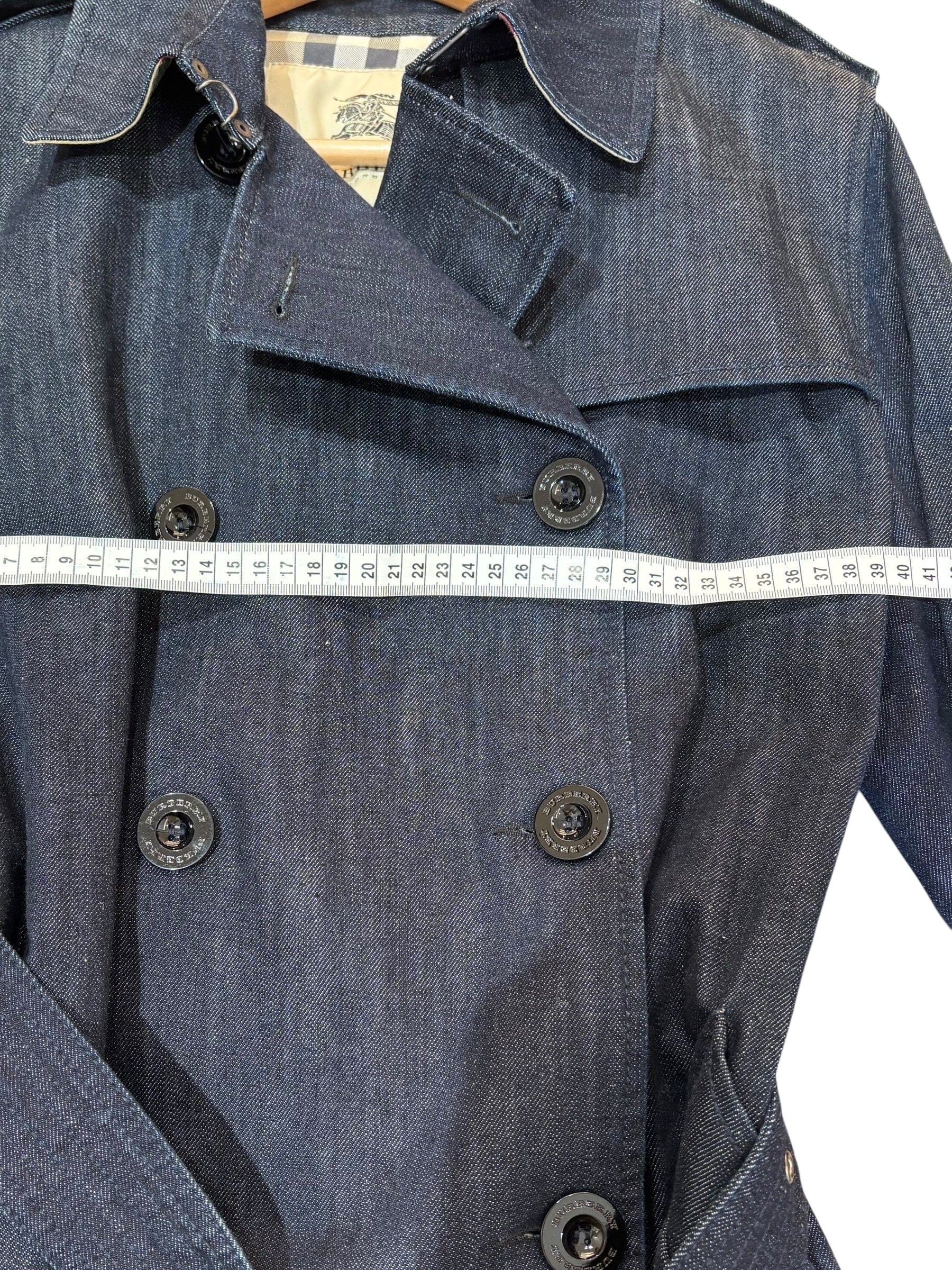 Burberry Trench Coat Short Denim Size 14