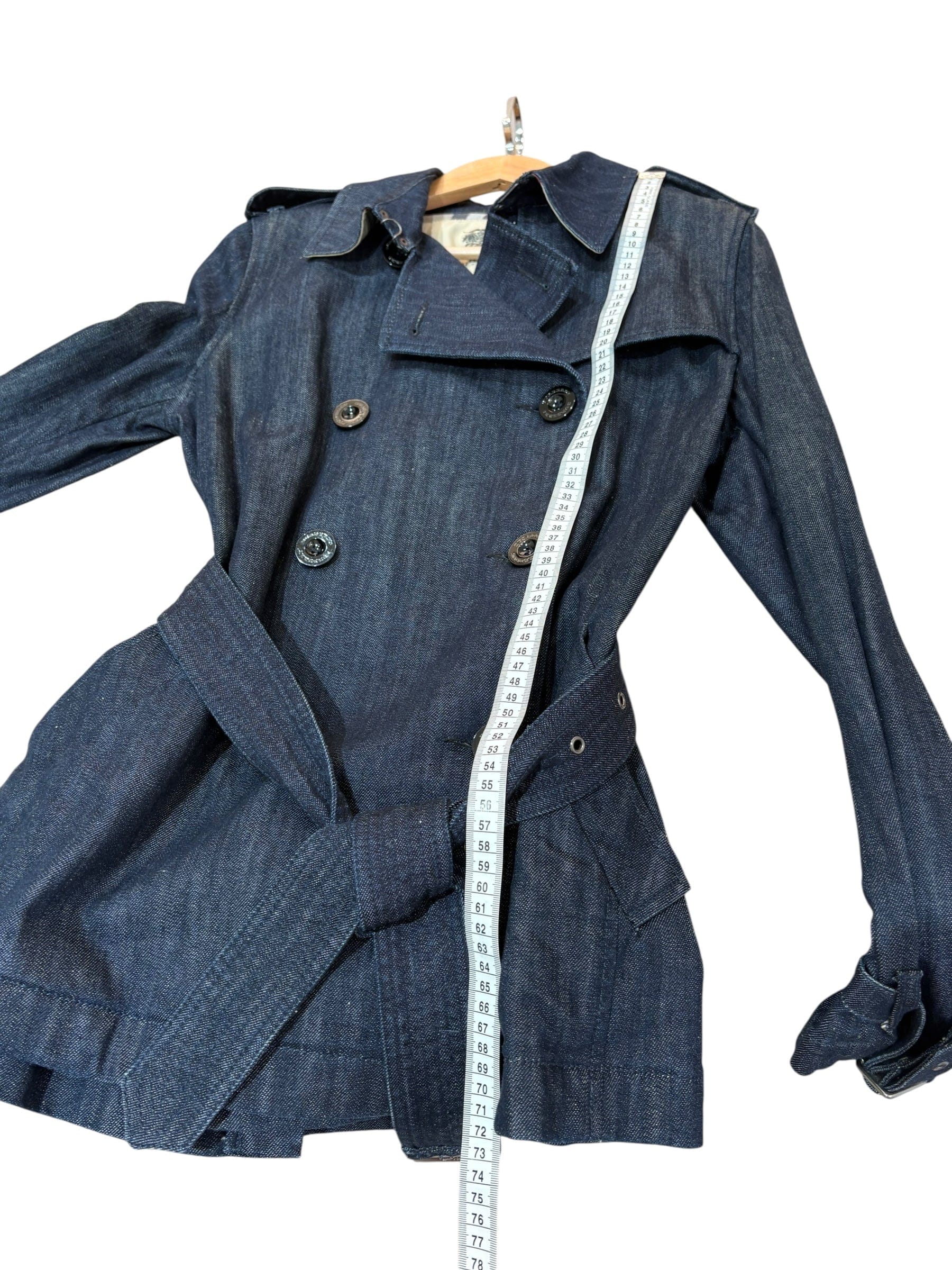 Burberry Trench Coat Short Denim Size 14