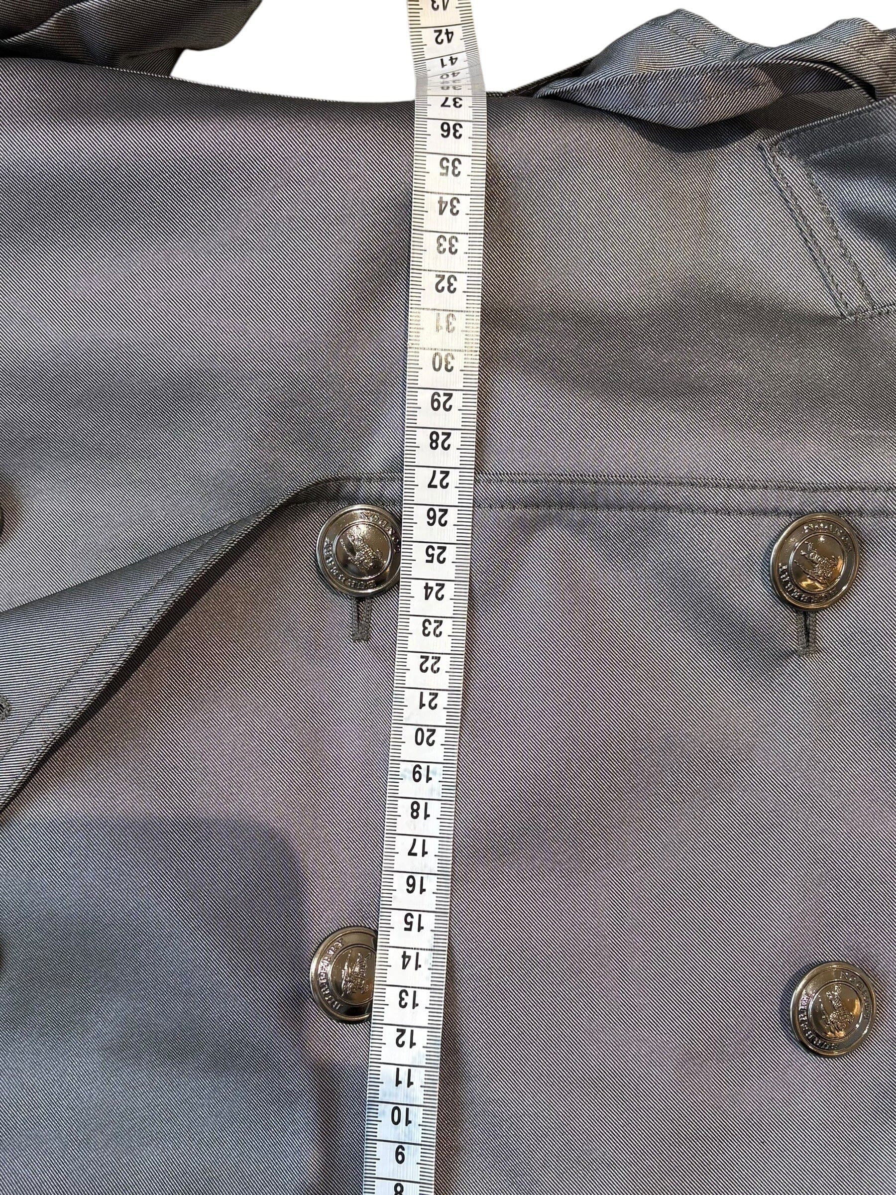 Burberry Silver Grey Trench Coat #38