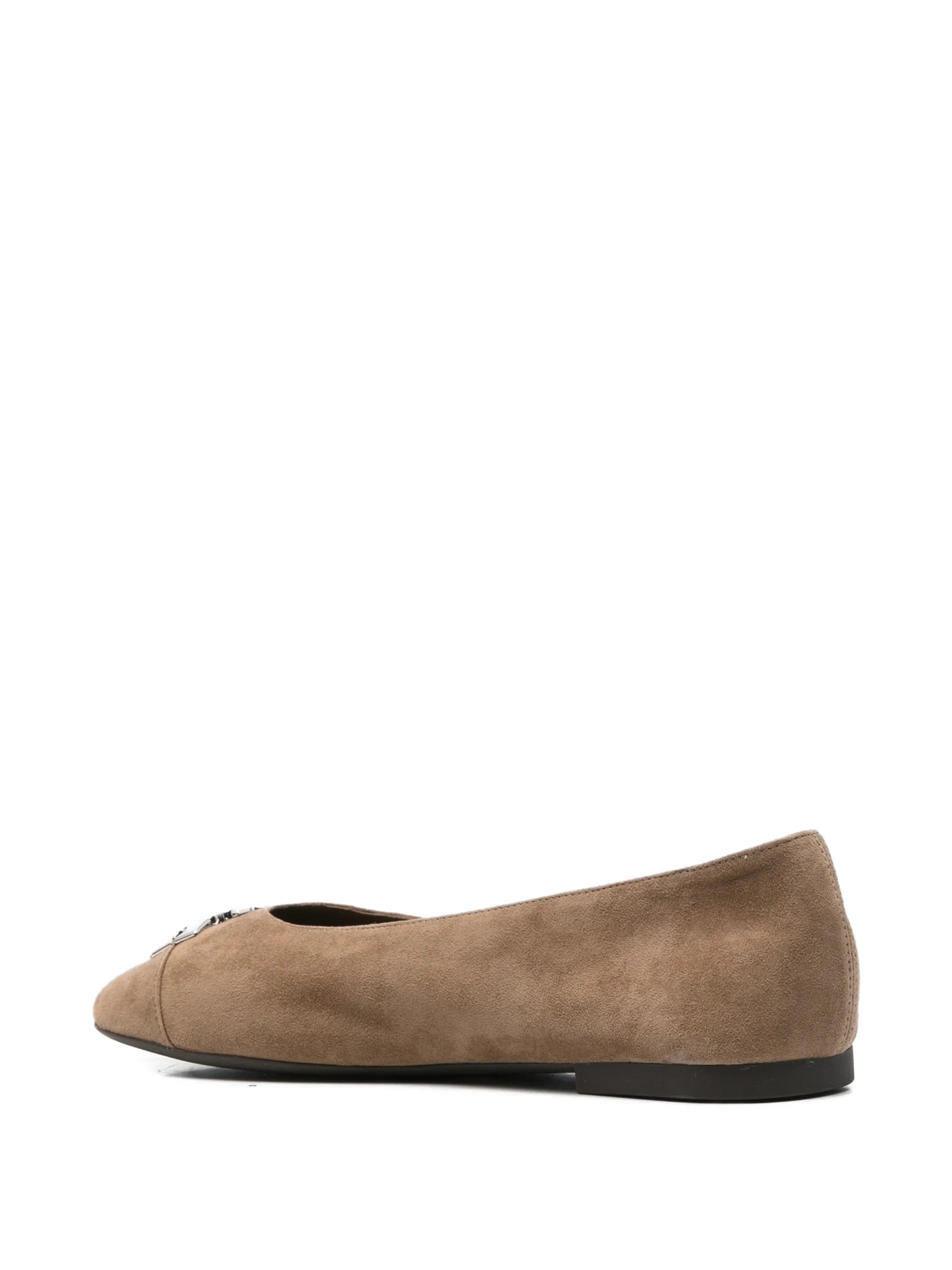 Tory Burch logo - plaque ballet flats