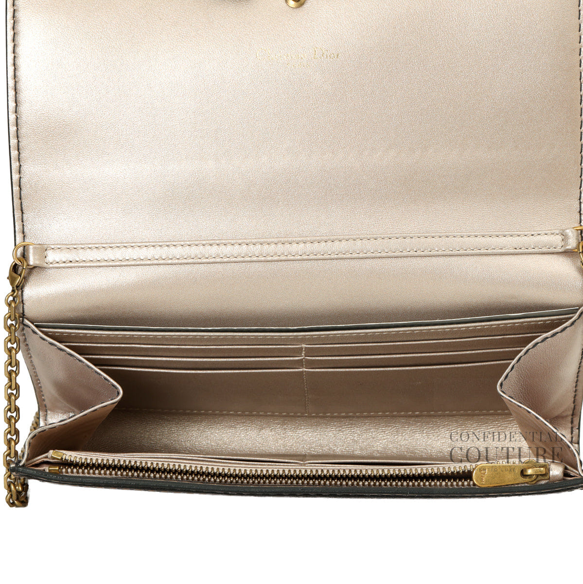 Christian Dior Leather J'Adior Champagne Croisiere Wallet on Chain