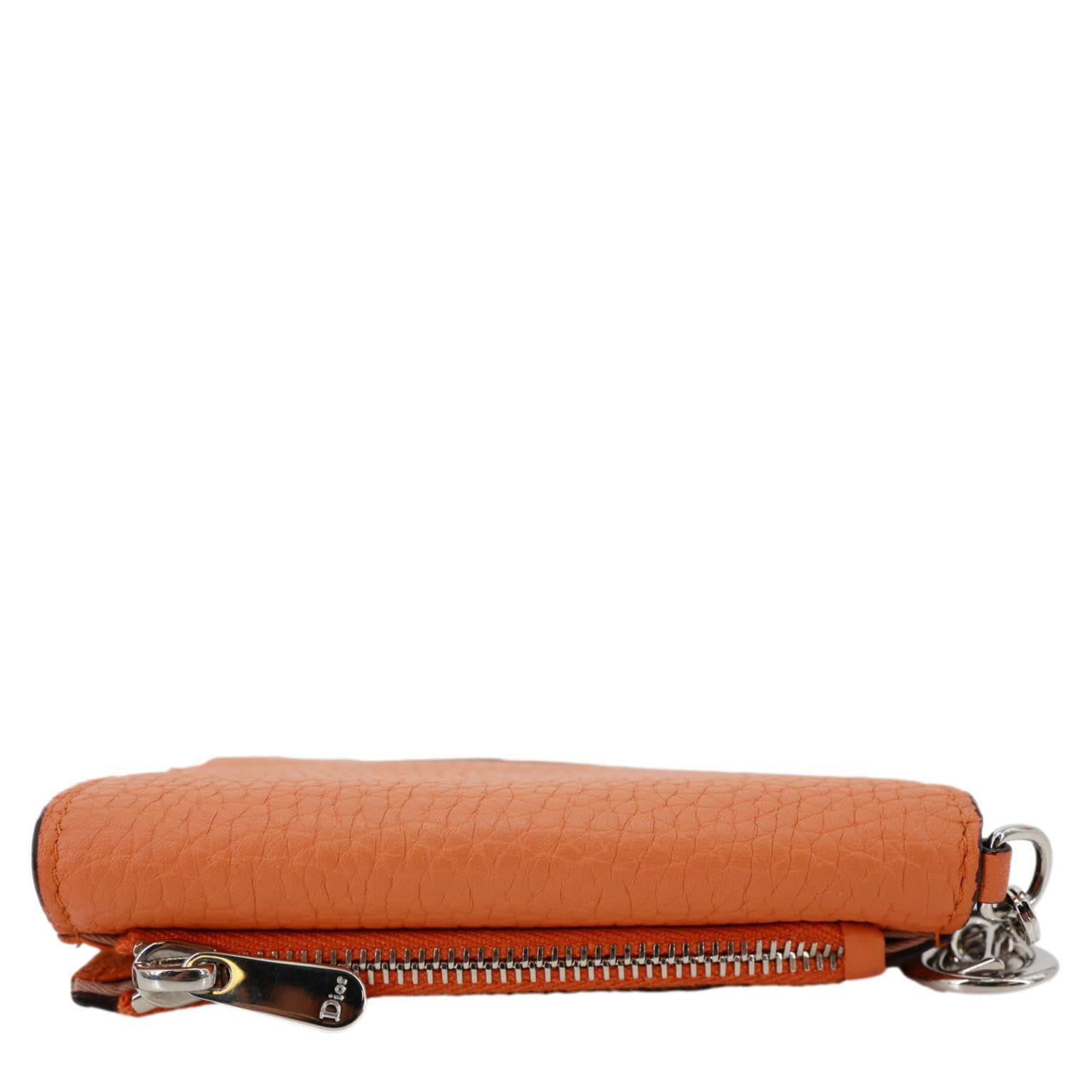 CHRISTIAN DIOR Diorissimo Envelope Compact Wallet Orange