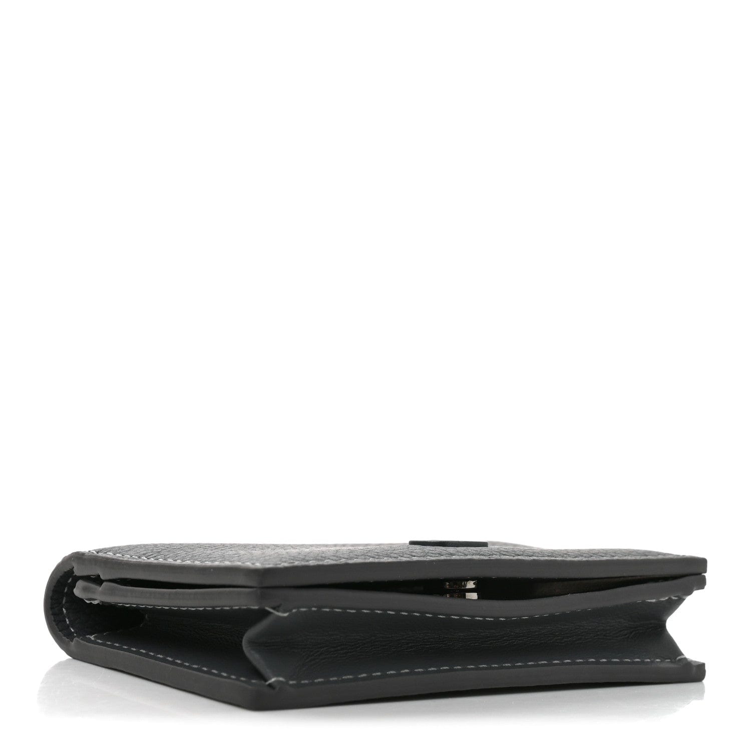 Christian Dior Grained Calfskin CD Icon Wallet Grey
