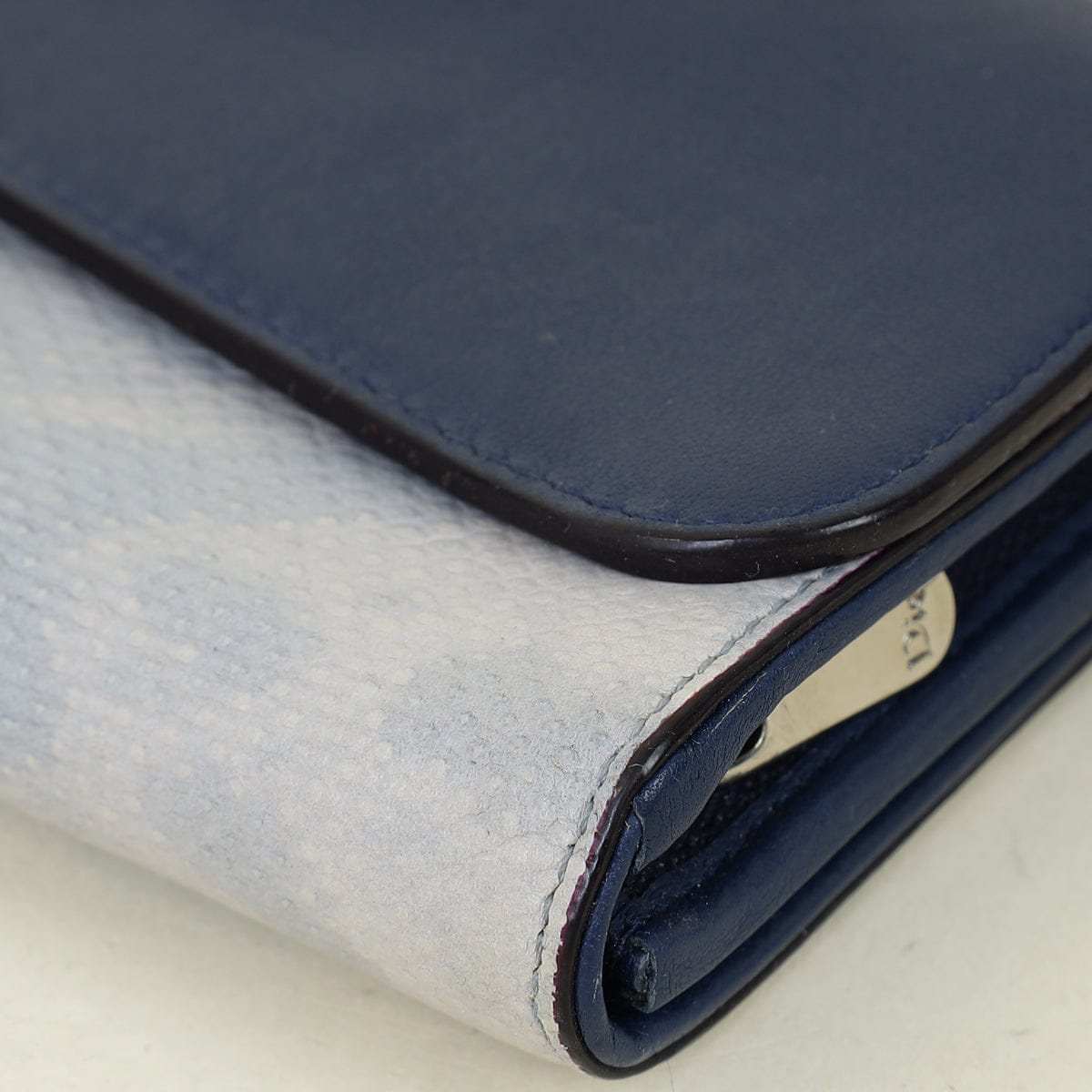 Christian Dior Blue Diorissimo Rencontre Chain Wallet
