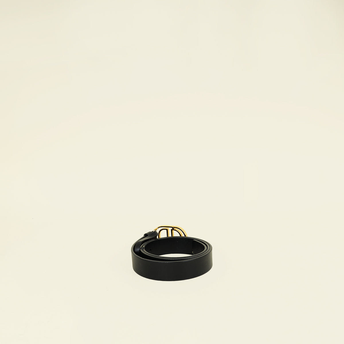 Christian Dior Black 30 Montaigne Cut Out CD 25 mm Belt