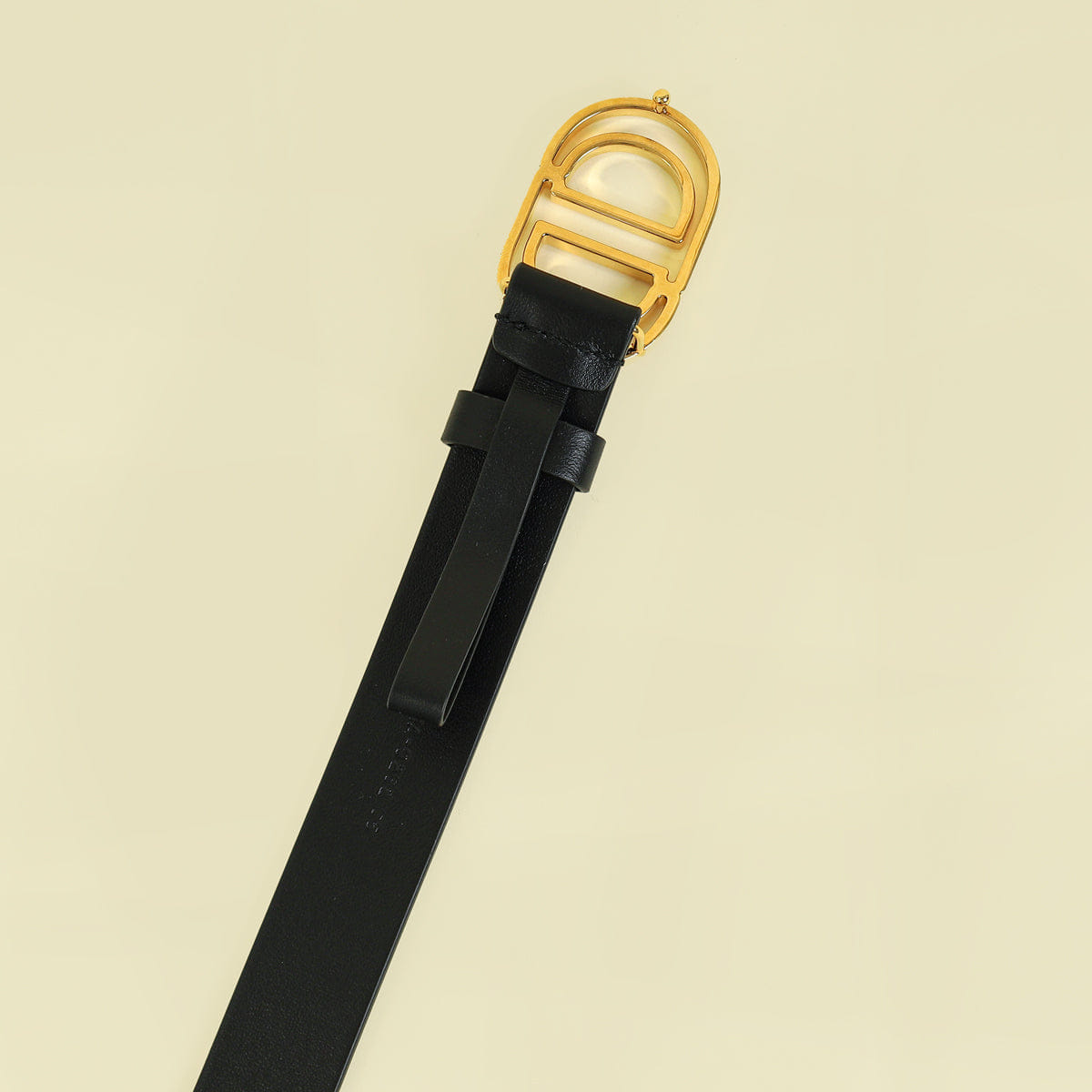 Christian Dior Black 30 Montaigne Cut Out CD Belt