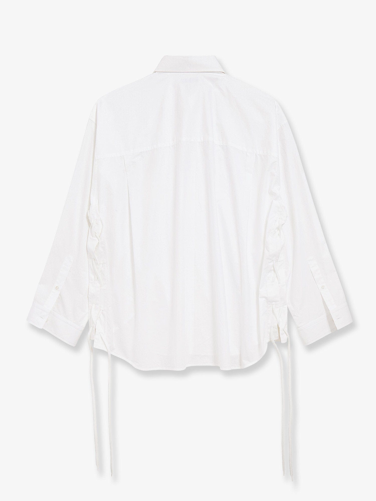 Balenciaga Lace - Up cotton shirt