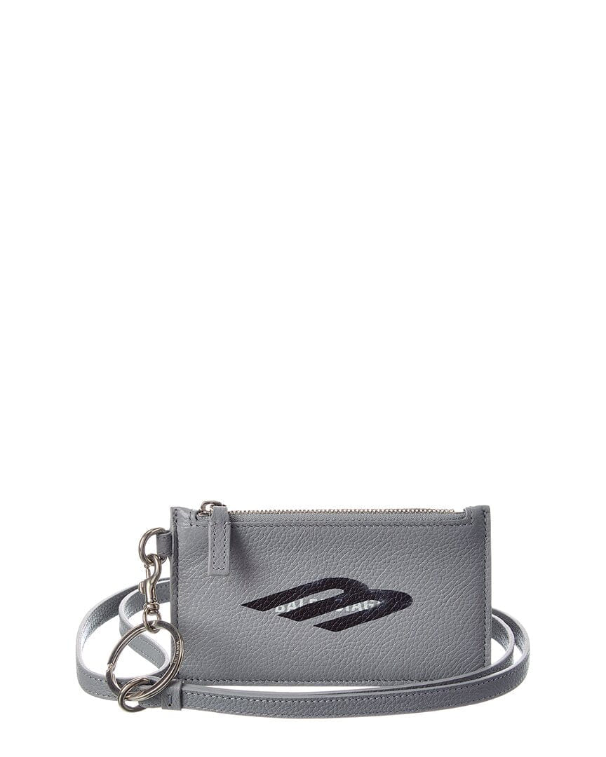 Balenciaga Cash Leather Card Case On Keyring