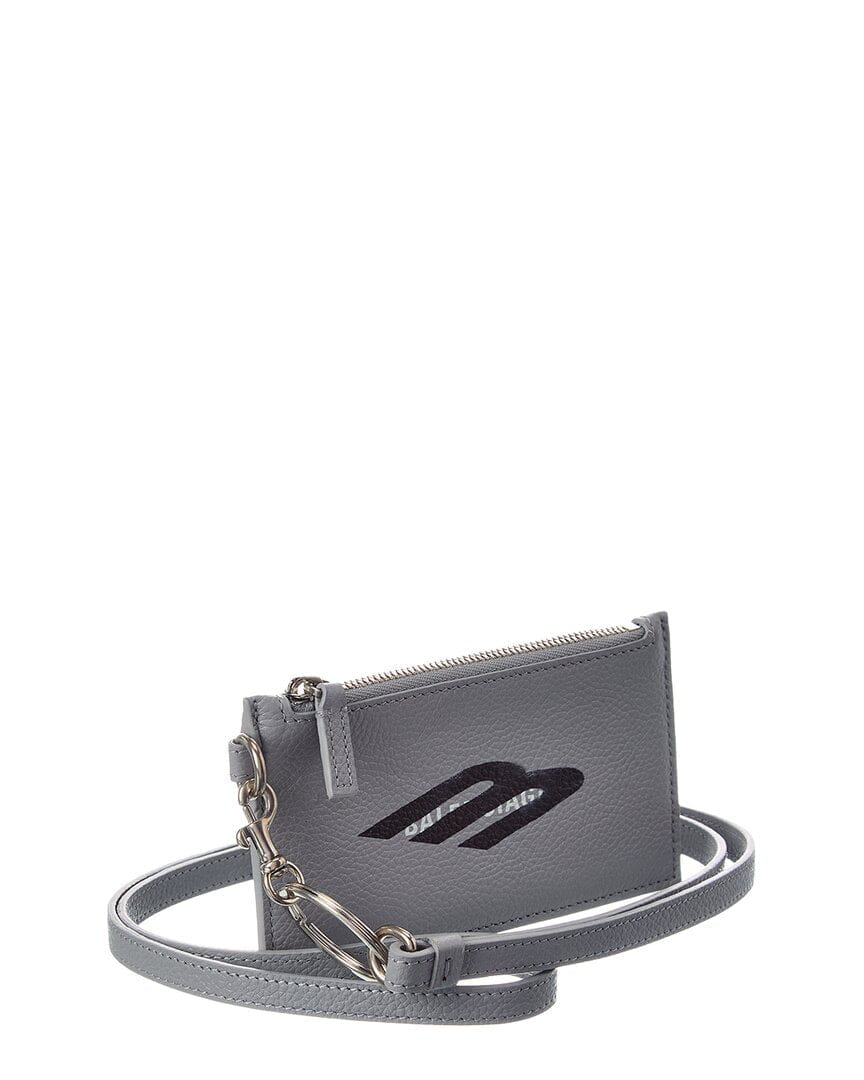Balenciaga Cash Leather Card Case On Keyring