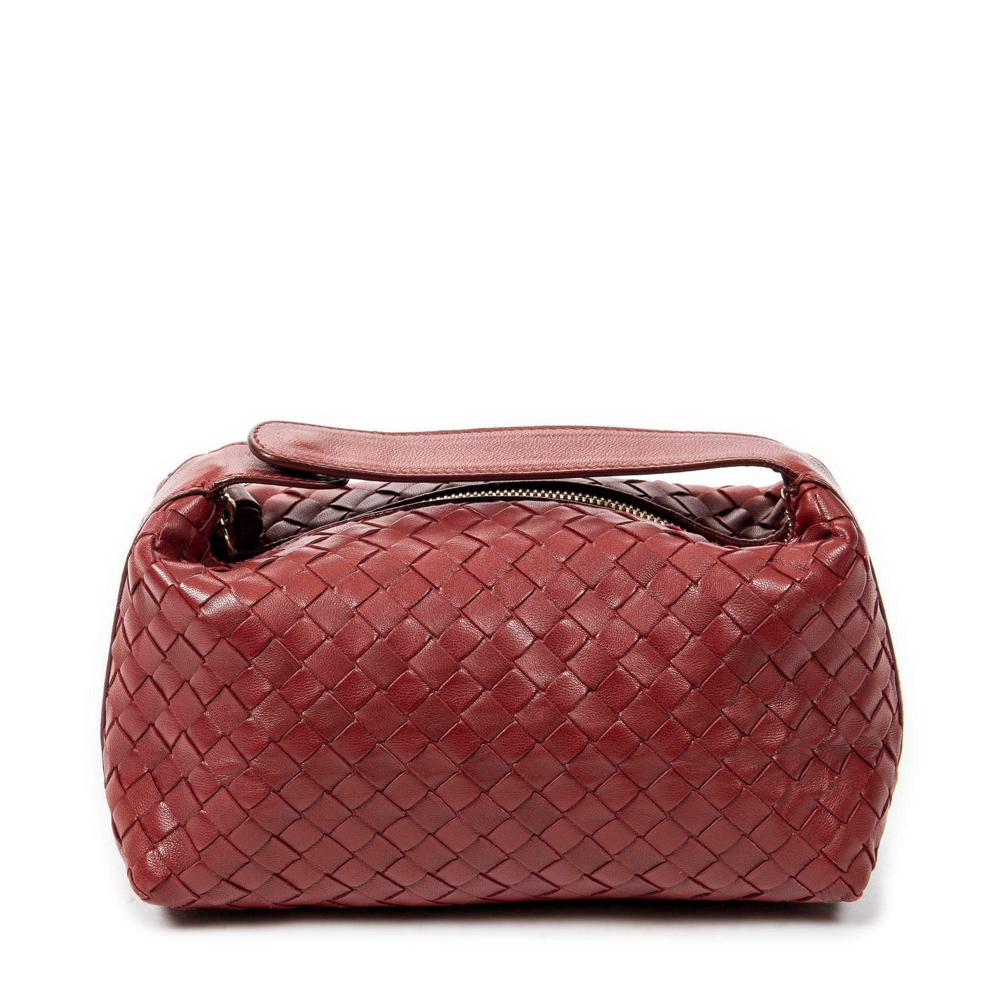 Bottega Veneta Red Calf Leather Mini Pochette Bag ABA4581