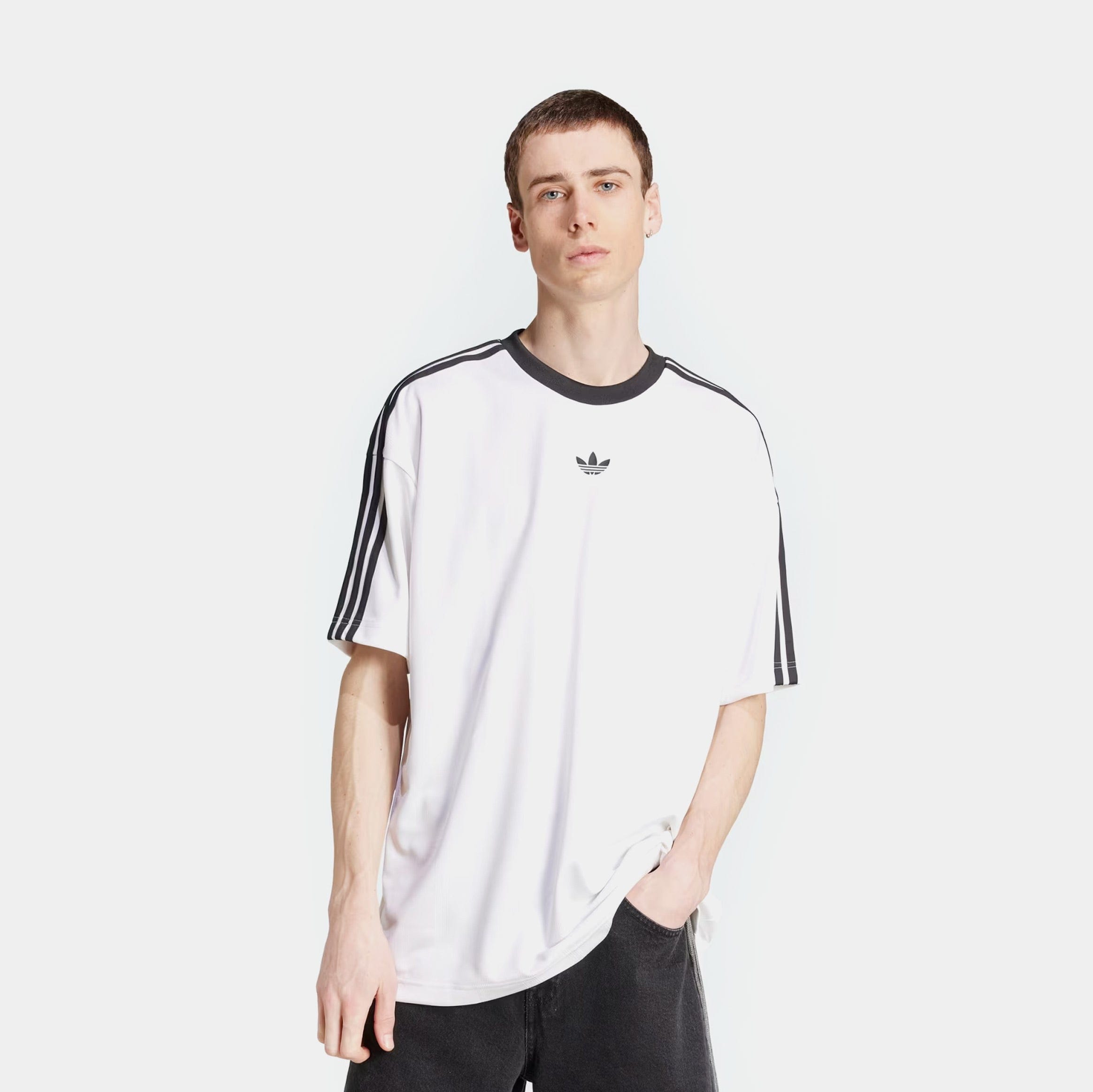 adidas Adicolor Jacquard Mens Jersey (White/Black)