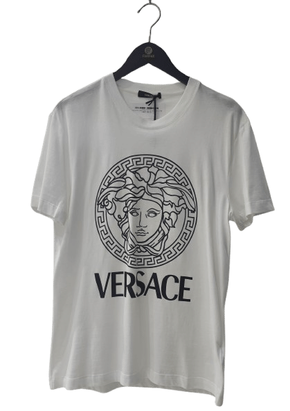 Versace T-Shirt cotton white فيرساتشي تي شيرت قطن أبيض