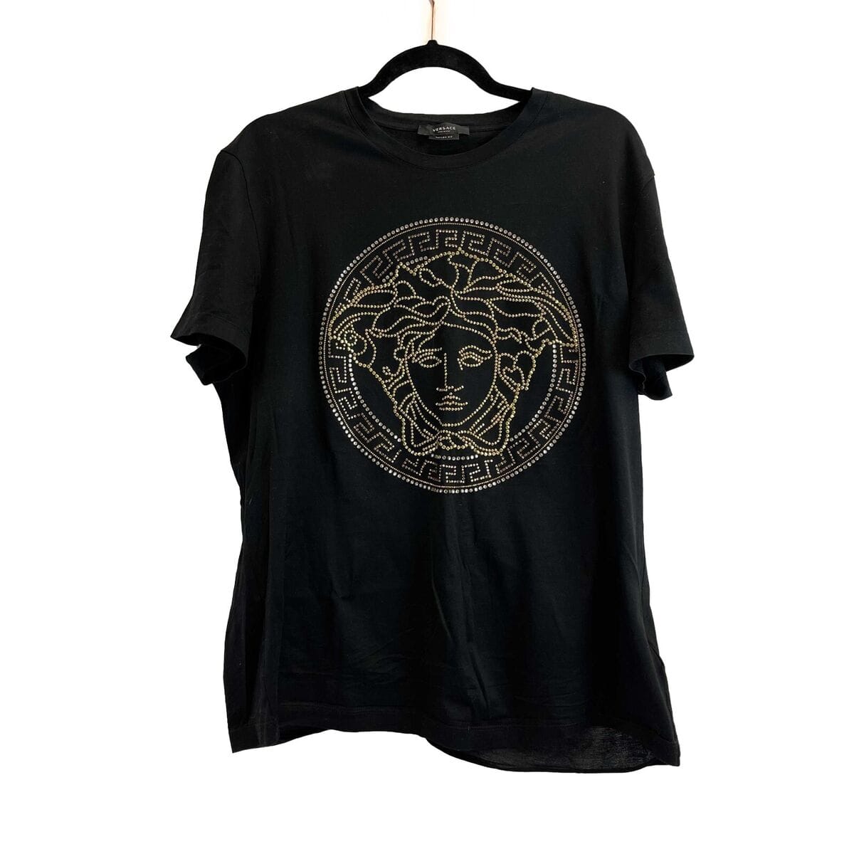 Versace black T-Shirt taylor fit فيرساتشي تي شيرت أسود تايلور فيت