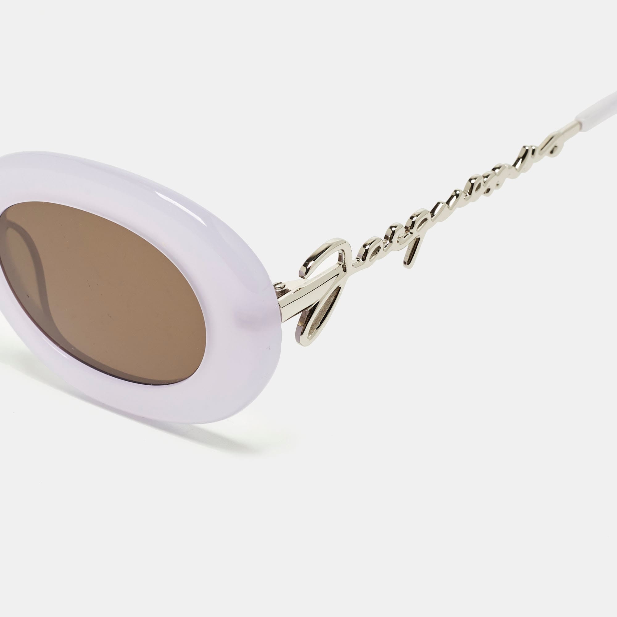 Jacquemus Lilac/black Les Lunettes Pralu Oval Sunglasses