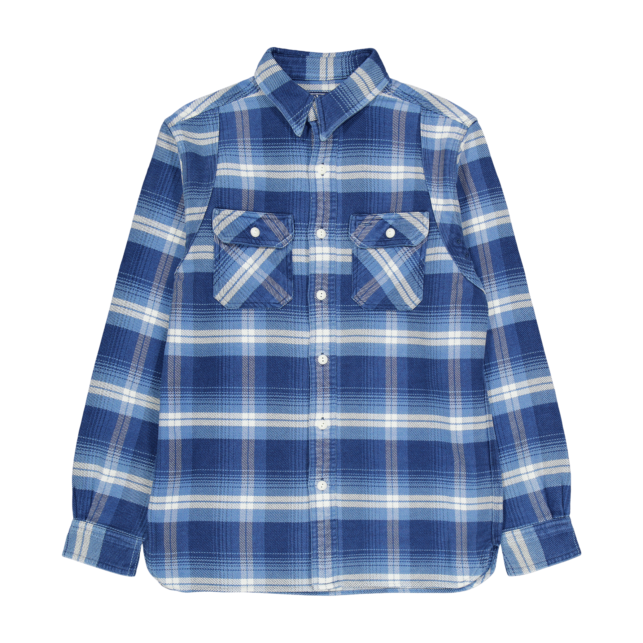 Polo Ralph Lauren Classic Fit Plaid Flannel Workshirt Blue / Cream Multi