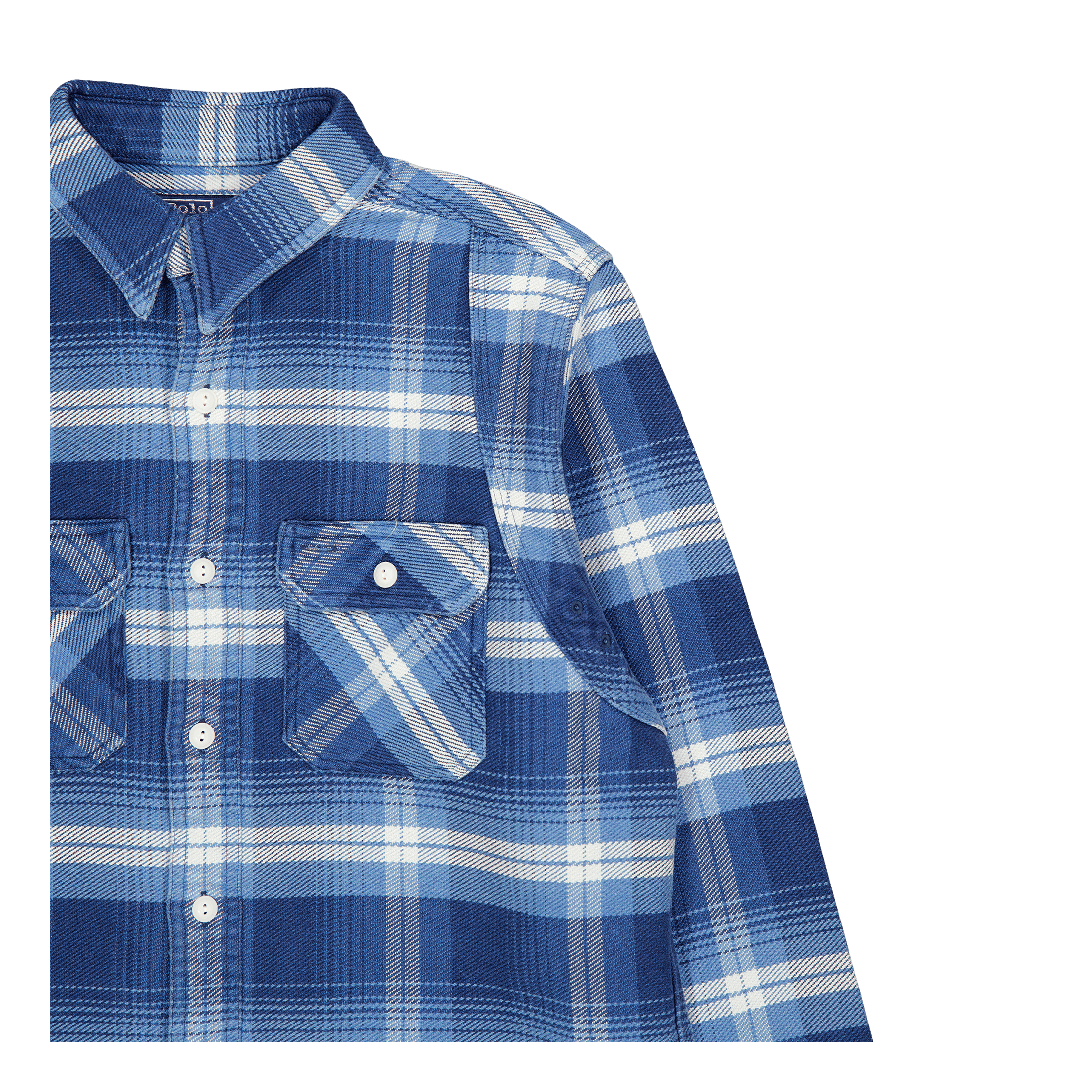 Polo Ralph Lauren Classic Fit Plaid Flannel Workshirt Blue / Cream Multi
