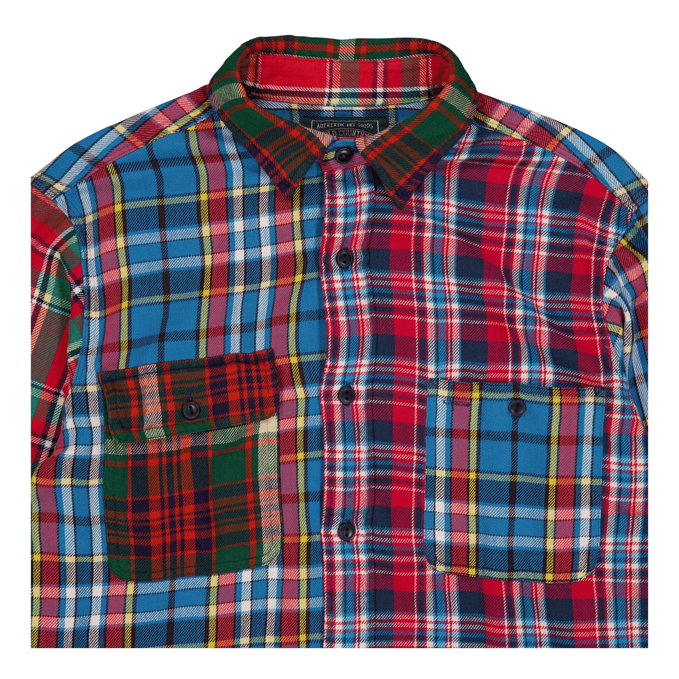 Polo Ralph Lauren Custom Fit Patchwork Flannel Workshirt 6194 Patchwork
