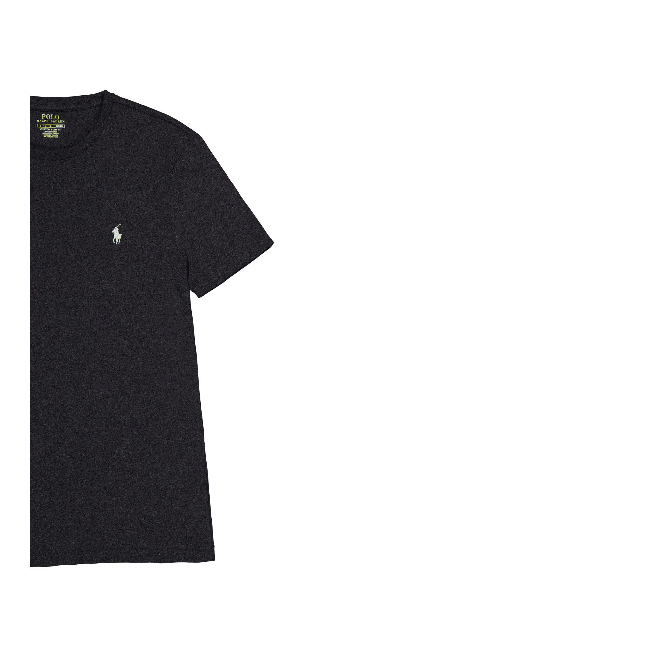 Polo Ralph Lauren Custom Slim Fit Jersey Crewneck T - Shirt Black Marl Heather