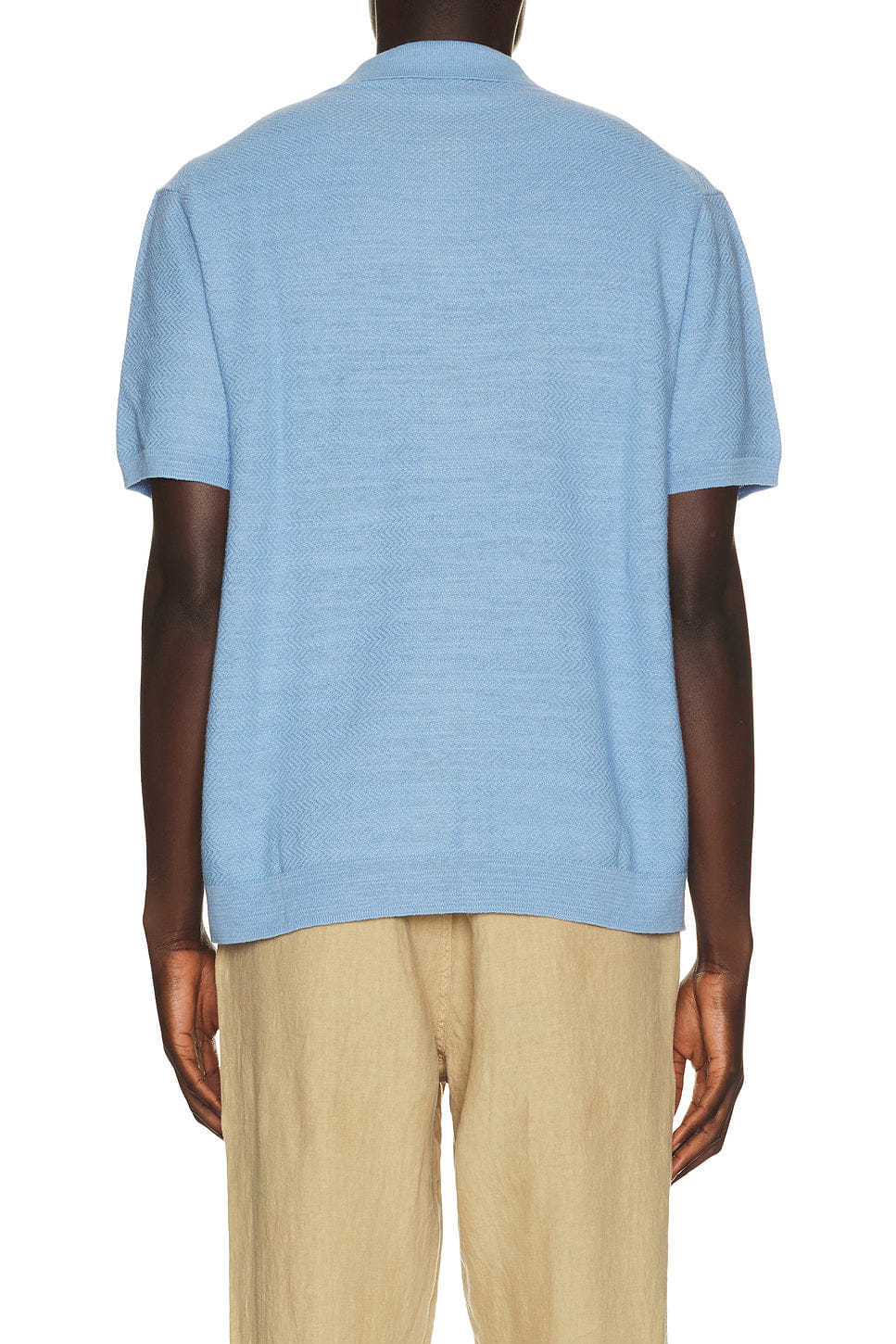 Polo Ralph Lauren Short Sleeve Cotton Blend Textured Cardigan Sweater With Collar