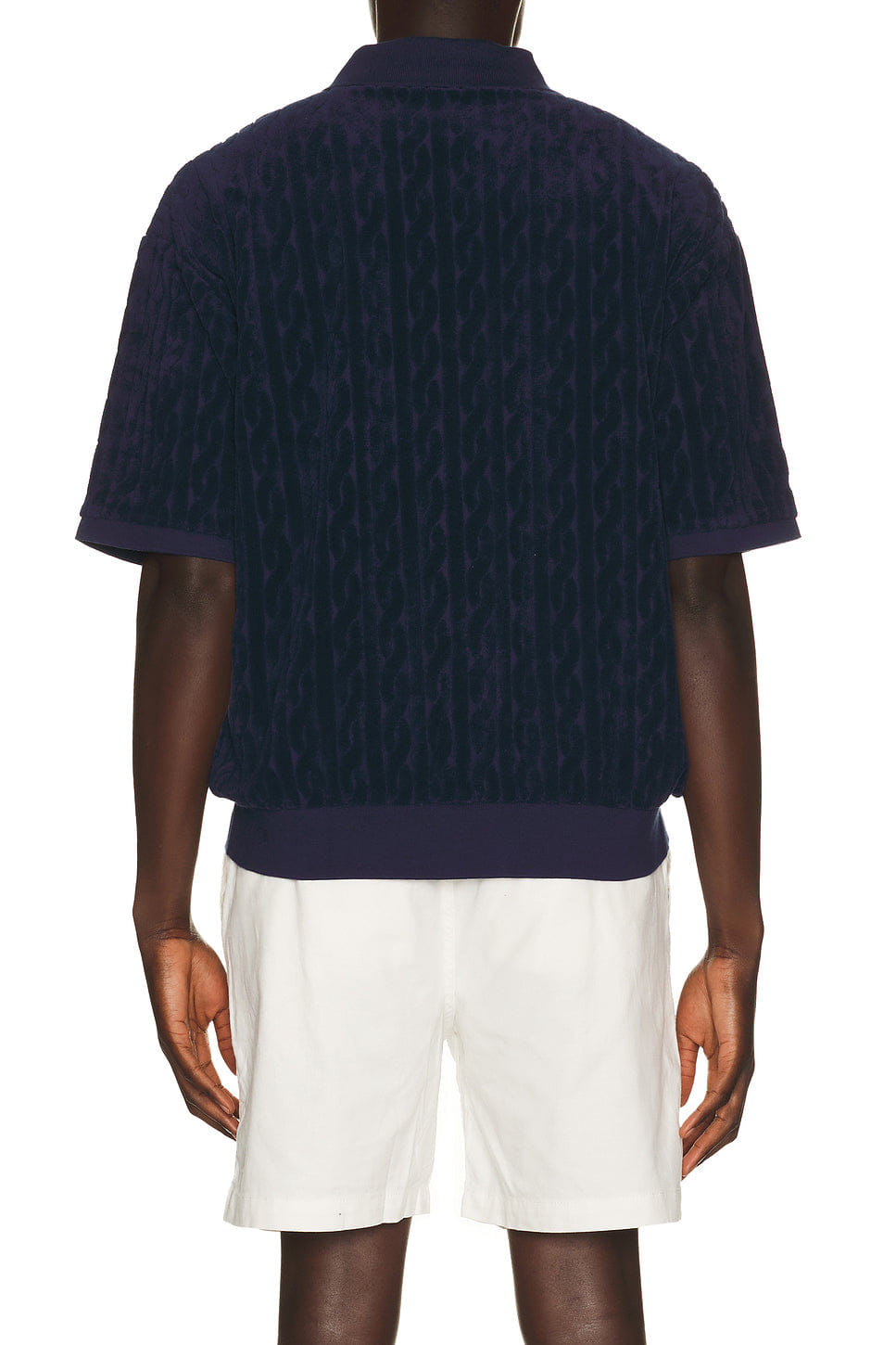 Polo Ralph Lauren Short Sleeve Cable Terry Johnny Collar Polo