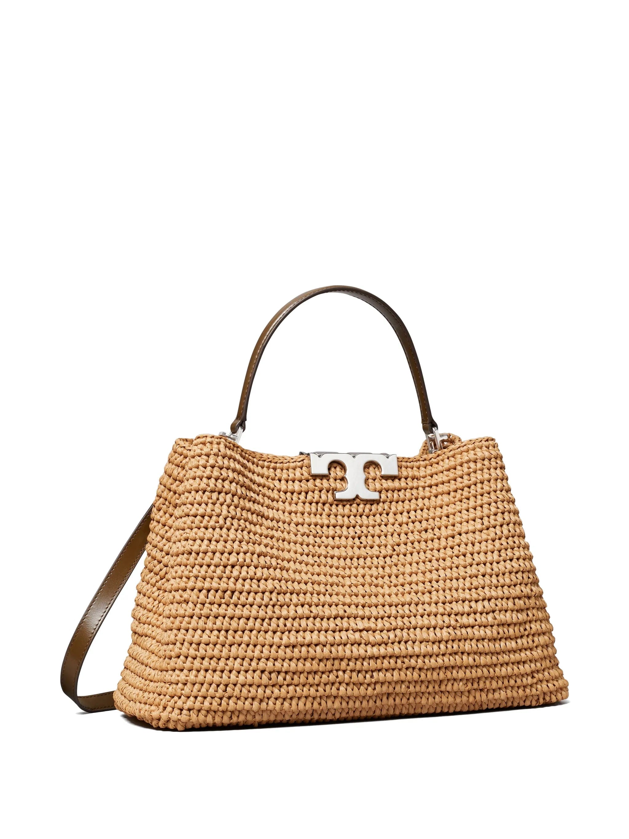 Tory Burch Eleanor raffia satchel bag
