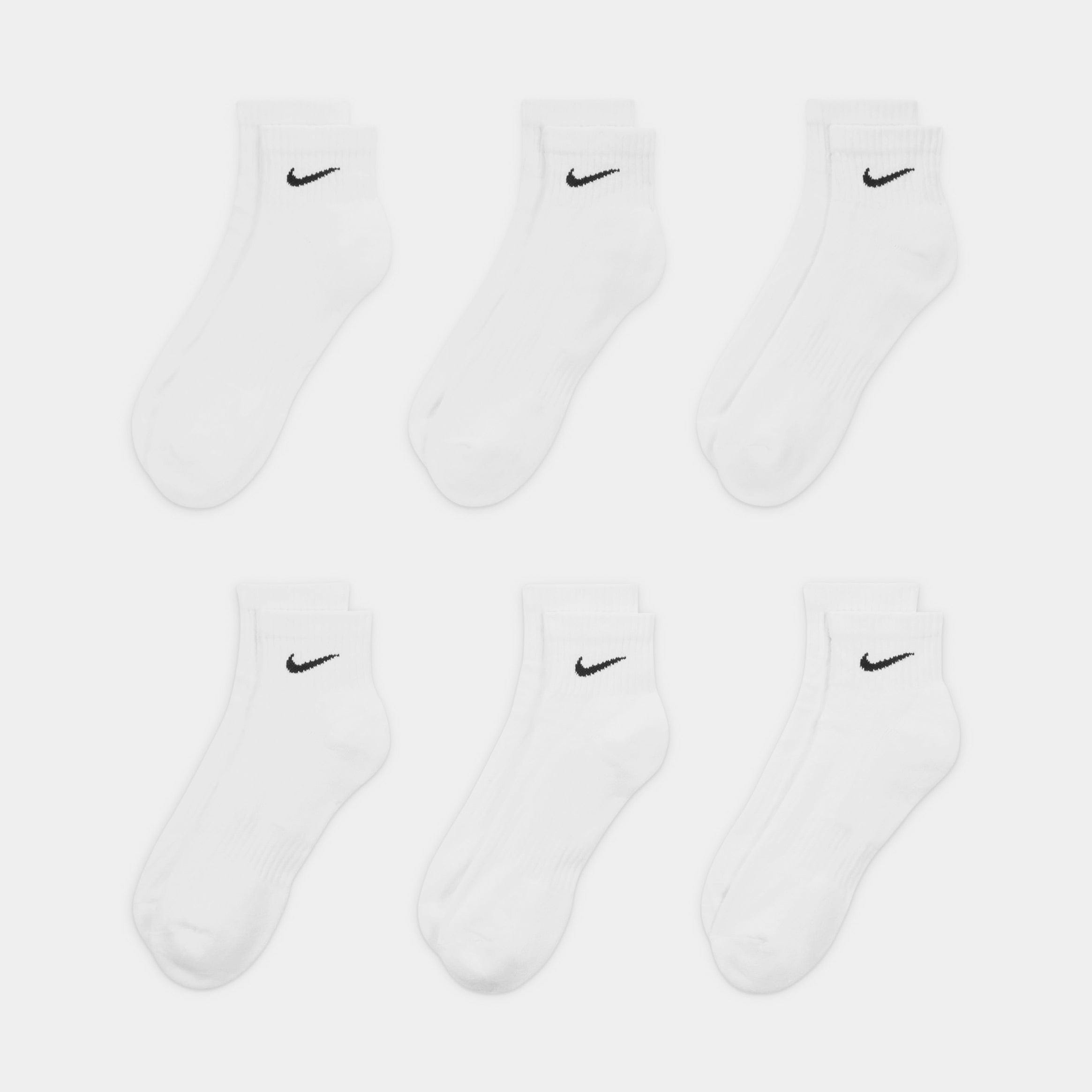 Nike Everyday Plus Cushioned 6 Pack Mens Socks (White/Black)