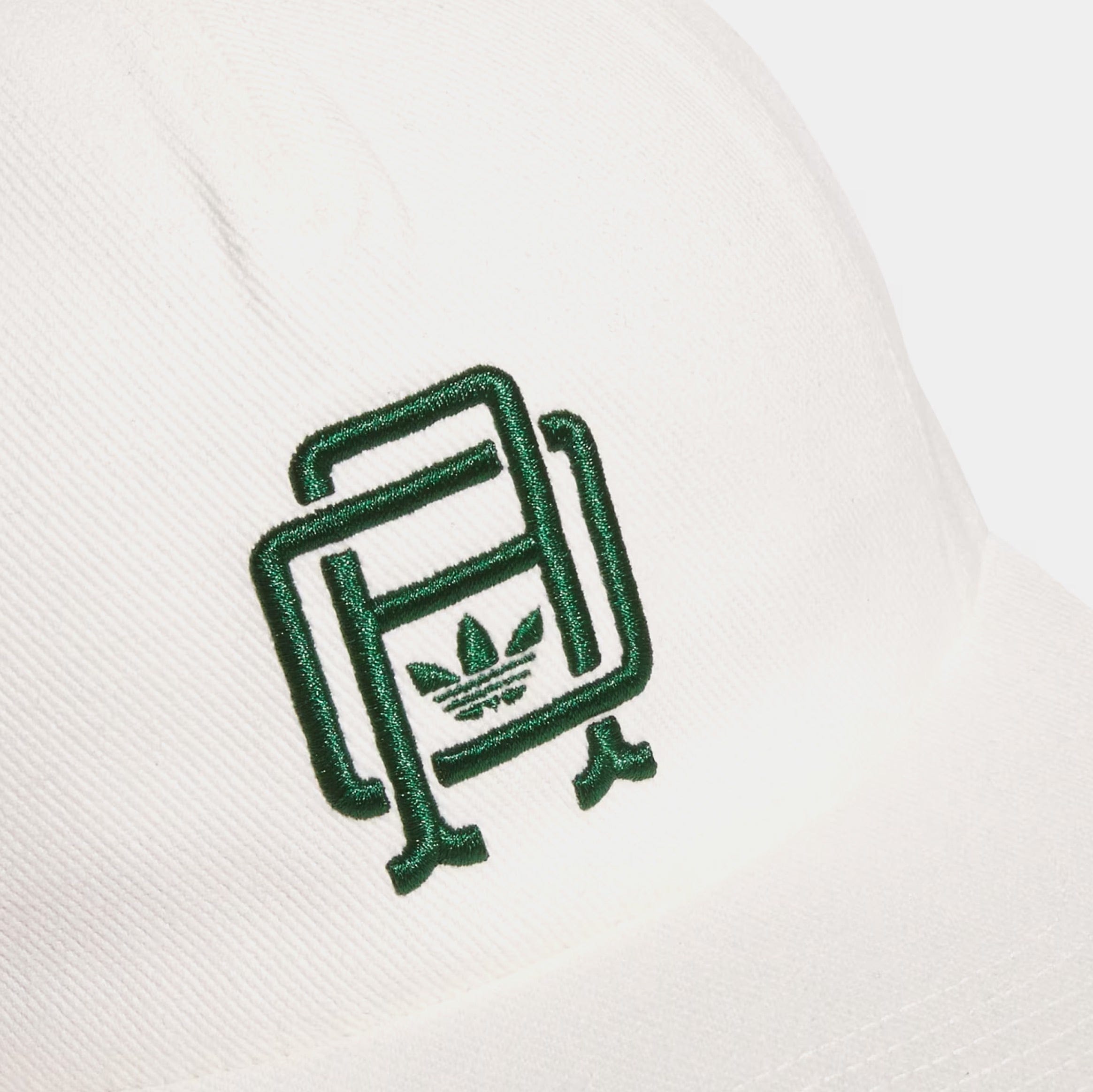 adidas Collegiate Crest 5 Panel Baseball Mens Hat (Off White/Green)