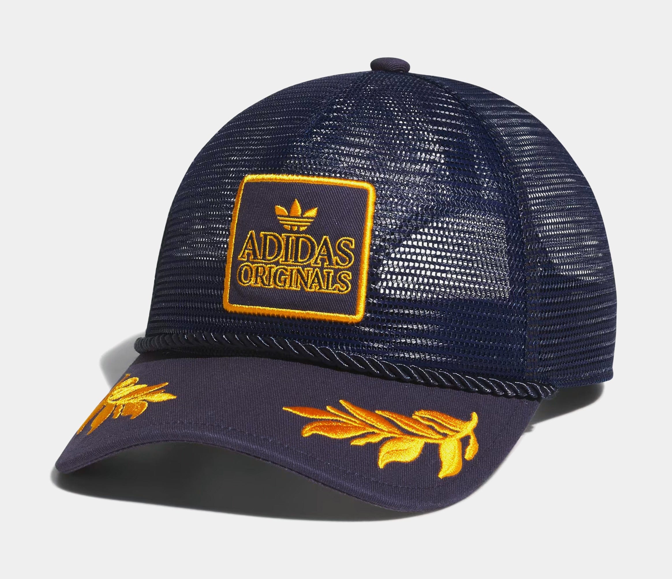 adidas Major Mesh Trucker Mens Hat (Night indigo/Collegiate Gold)
