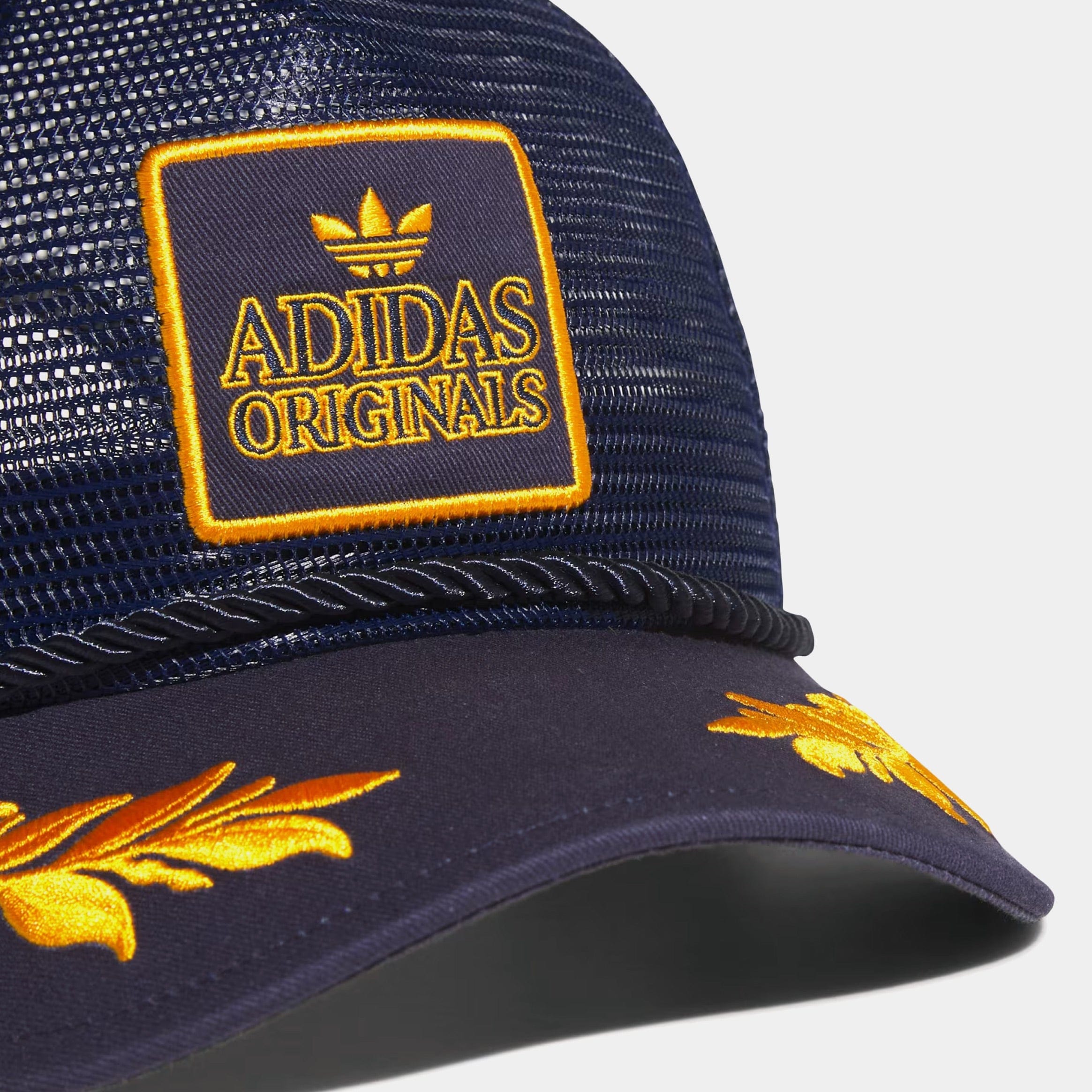 adidas Major Mesh Trucker Mens Hat (Night indigo/Collegiate Gold)
