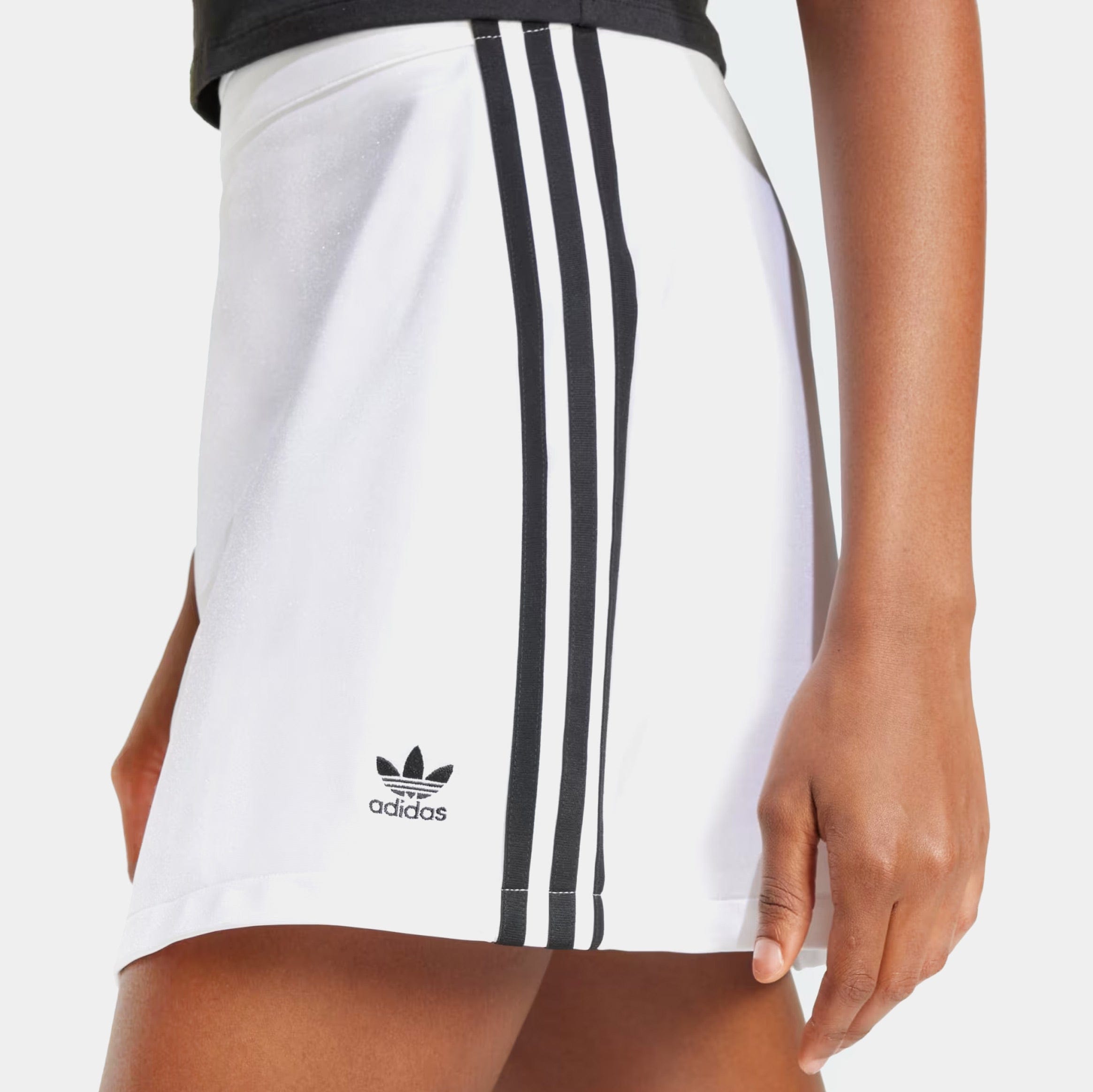 adidas Adicolor 3 Stripes Mini Womens Skirt (White/Black)