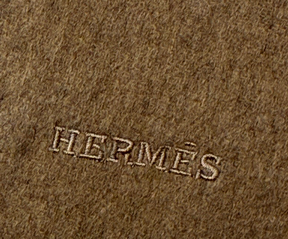 Hermes Tan Neutral Cashmere Scarf