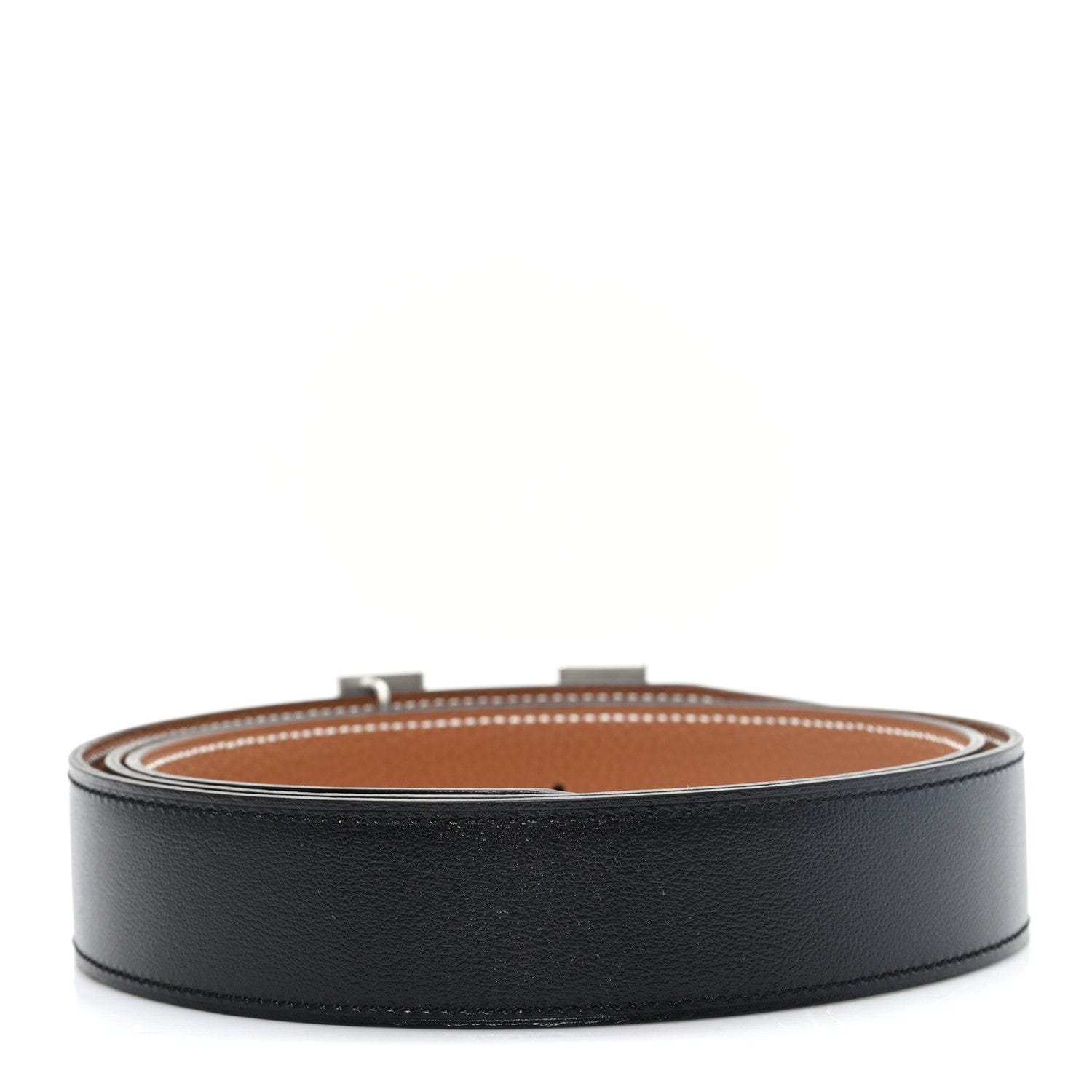 Hermes Box Togo 32 mm H Belt 105 42 Black Gold